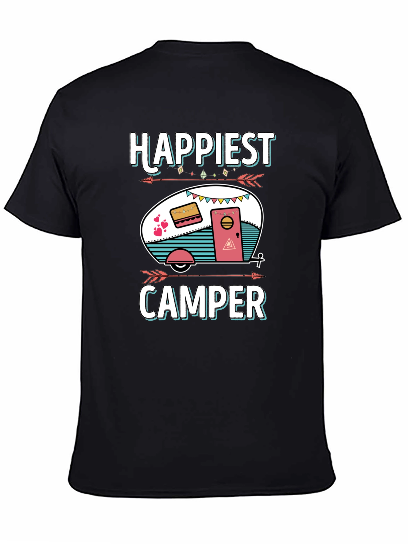 Happiest Camper Graphic T-Shirt - Camping Lover Tee