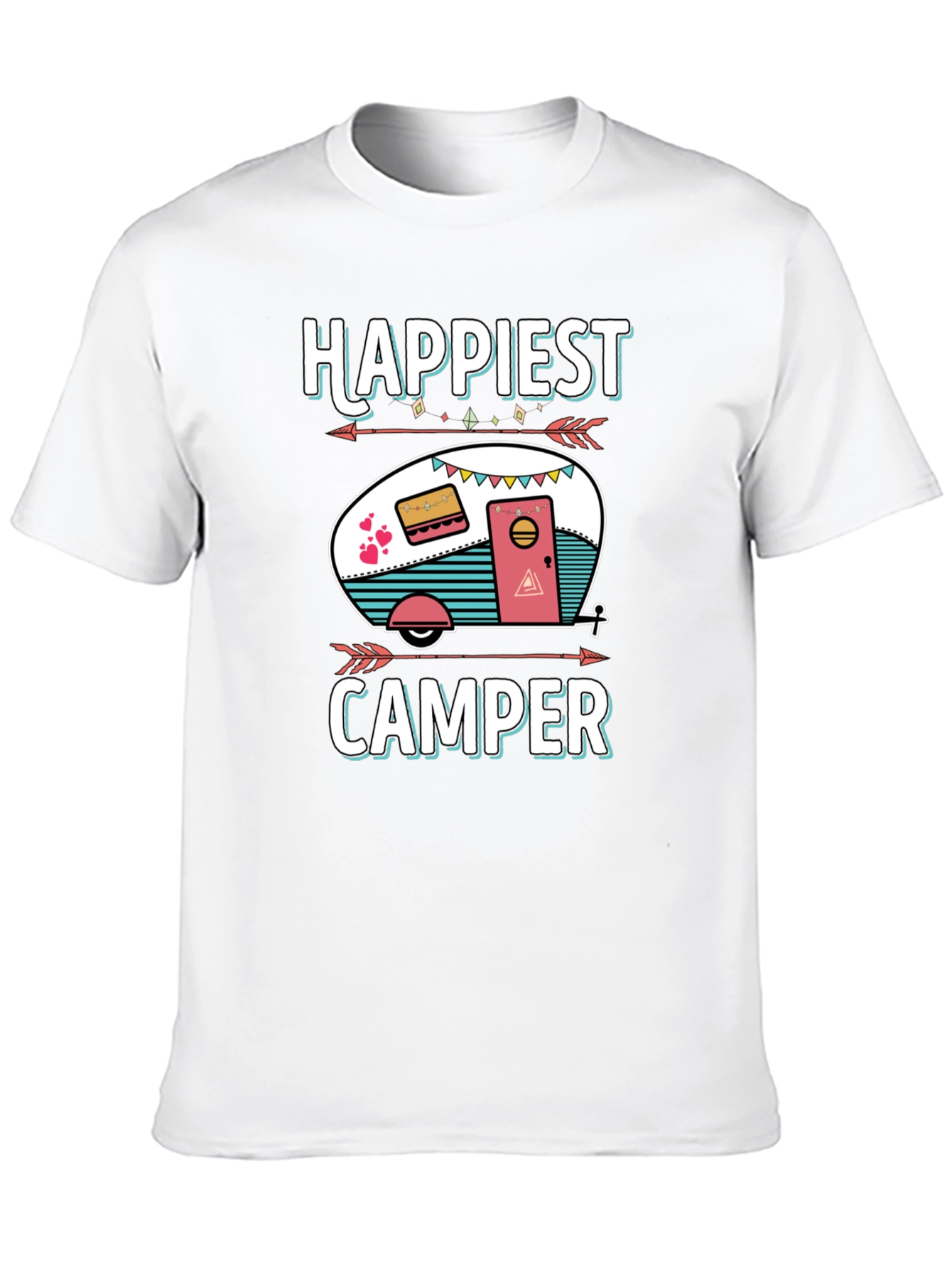 Happiest Camper Graphic T-Shirt - Camping Lover Tee