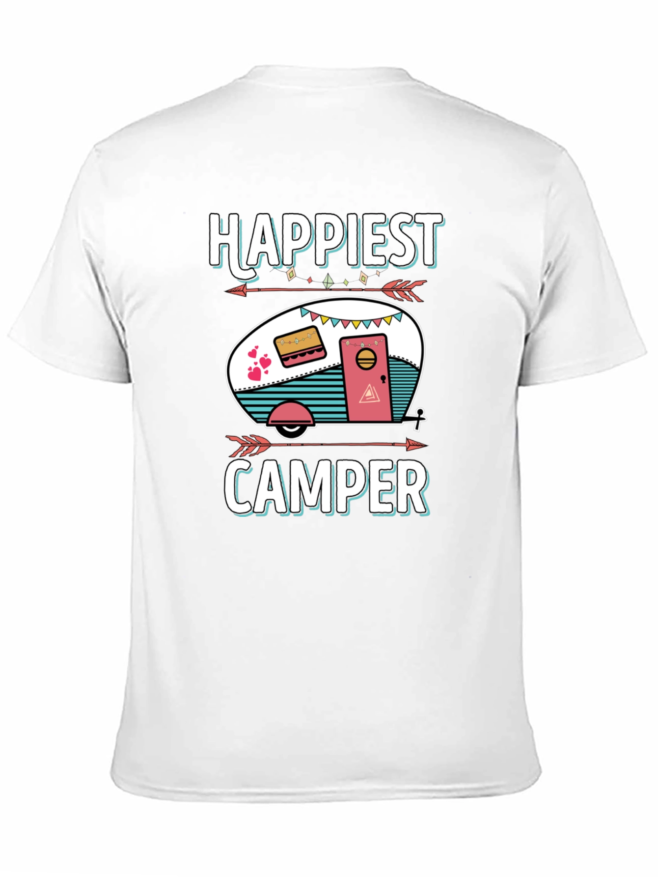 Happiest Camper Graphic T-Shirt - Camping Lover Tee