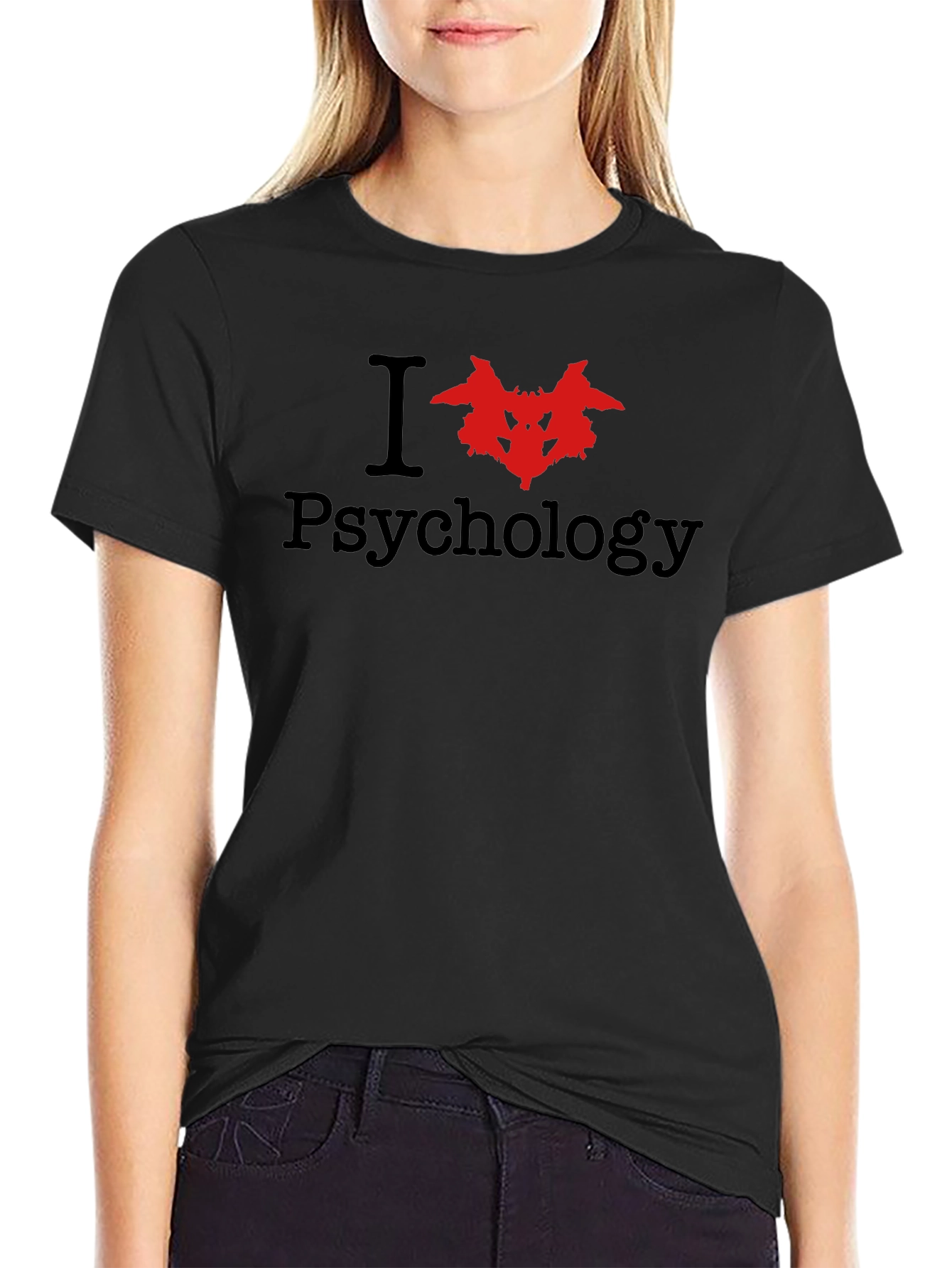 I Love Psychology T-Shirt Rorschach Test Design