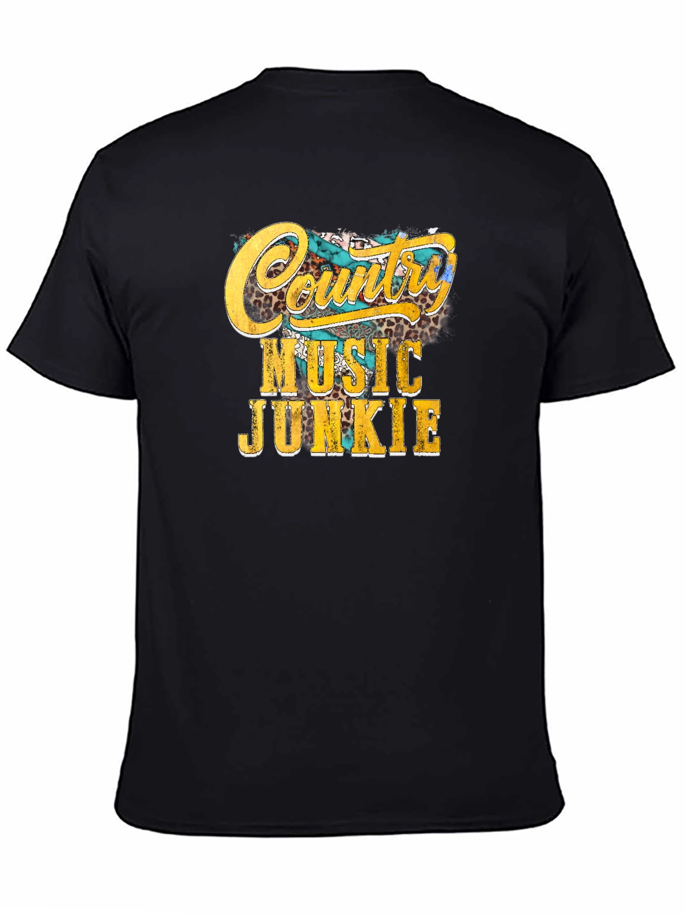 Country Music Junkie Graphic Tee - Black