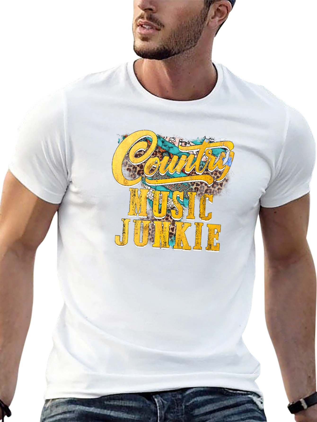 Country Music Junkie Graphic Tee - Black