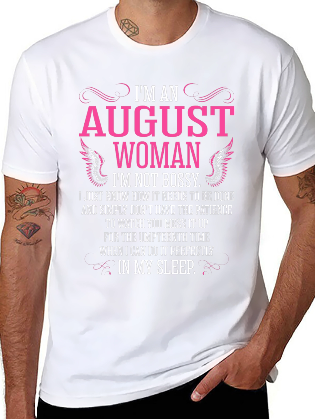 Im An August Woman T-Shirt - Black