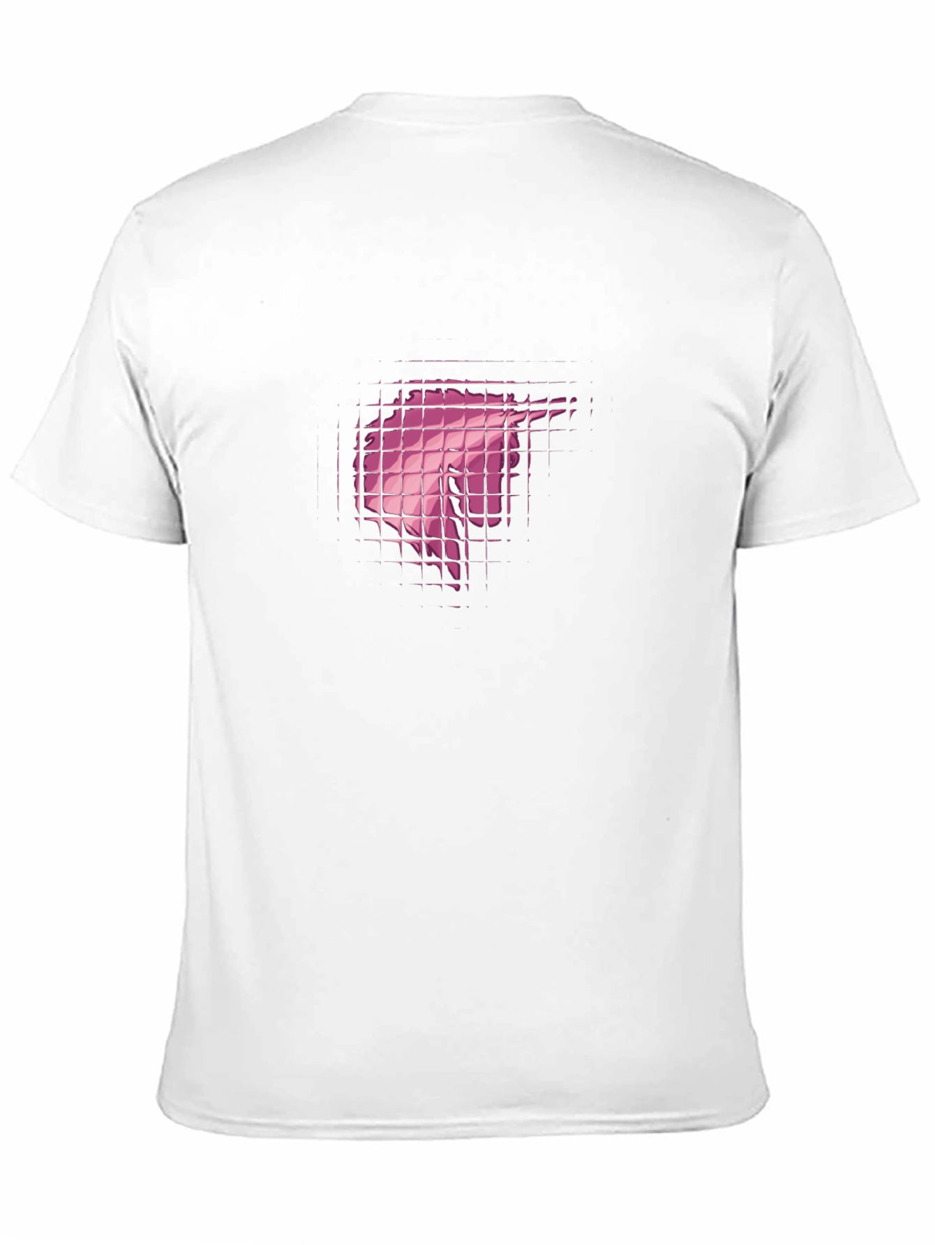Abstract Grid Graphic Print Black T-Shirt