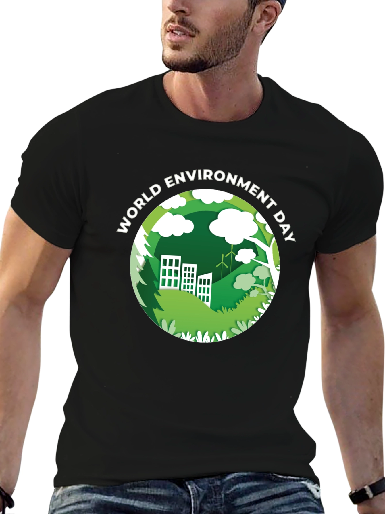 World Environment Day Black T-Shirt