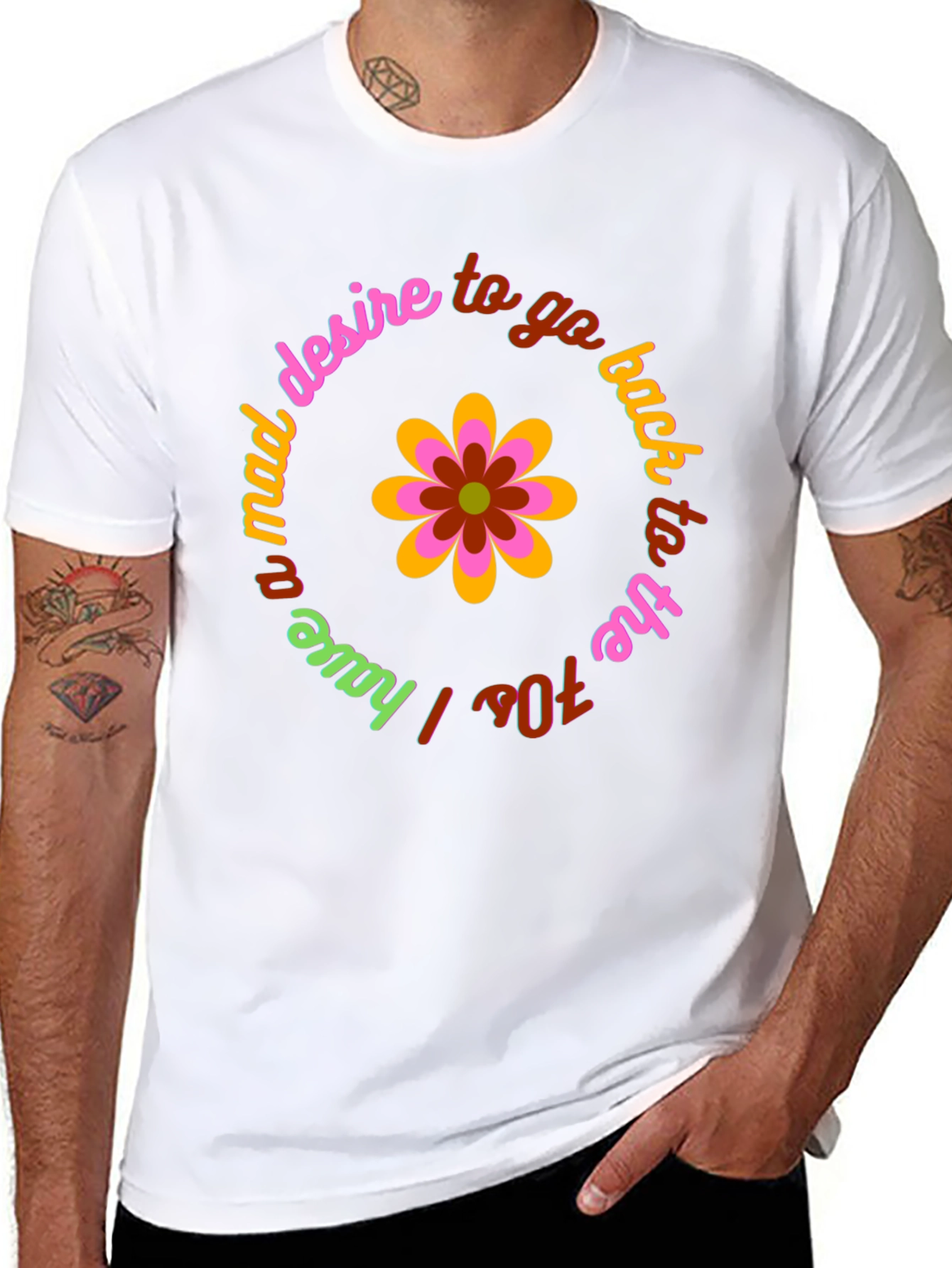 Retro 70s Vibe T-Shirt - Mad Desire Design