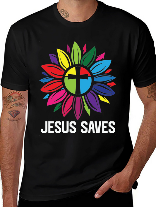 Jesus Saves Sunflower Graphic Tee