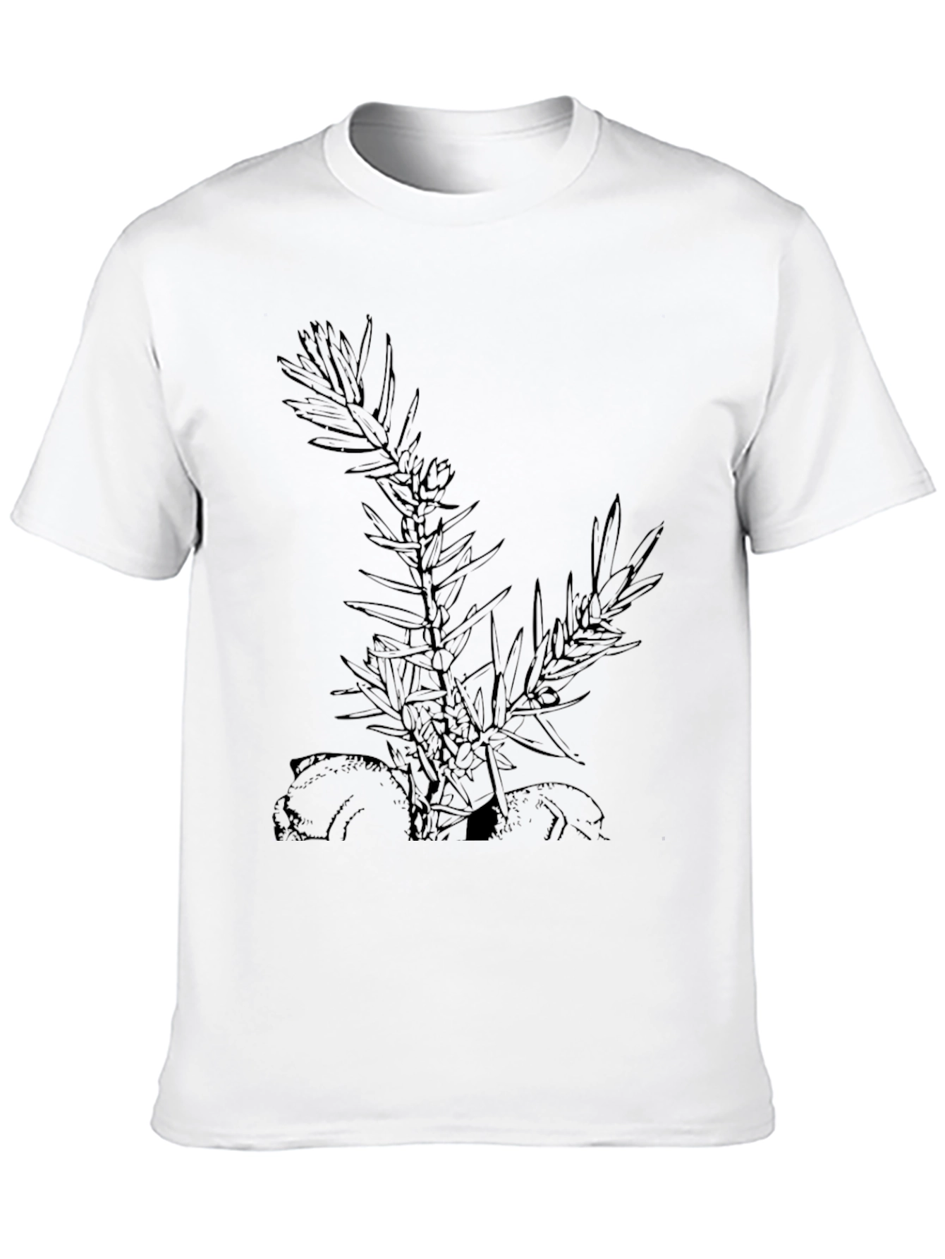 Botanical Graphic Black T-Shirt