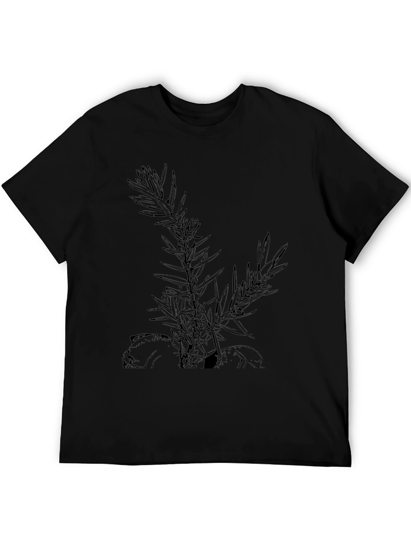 Botanical Graphic Black T-Shirt