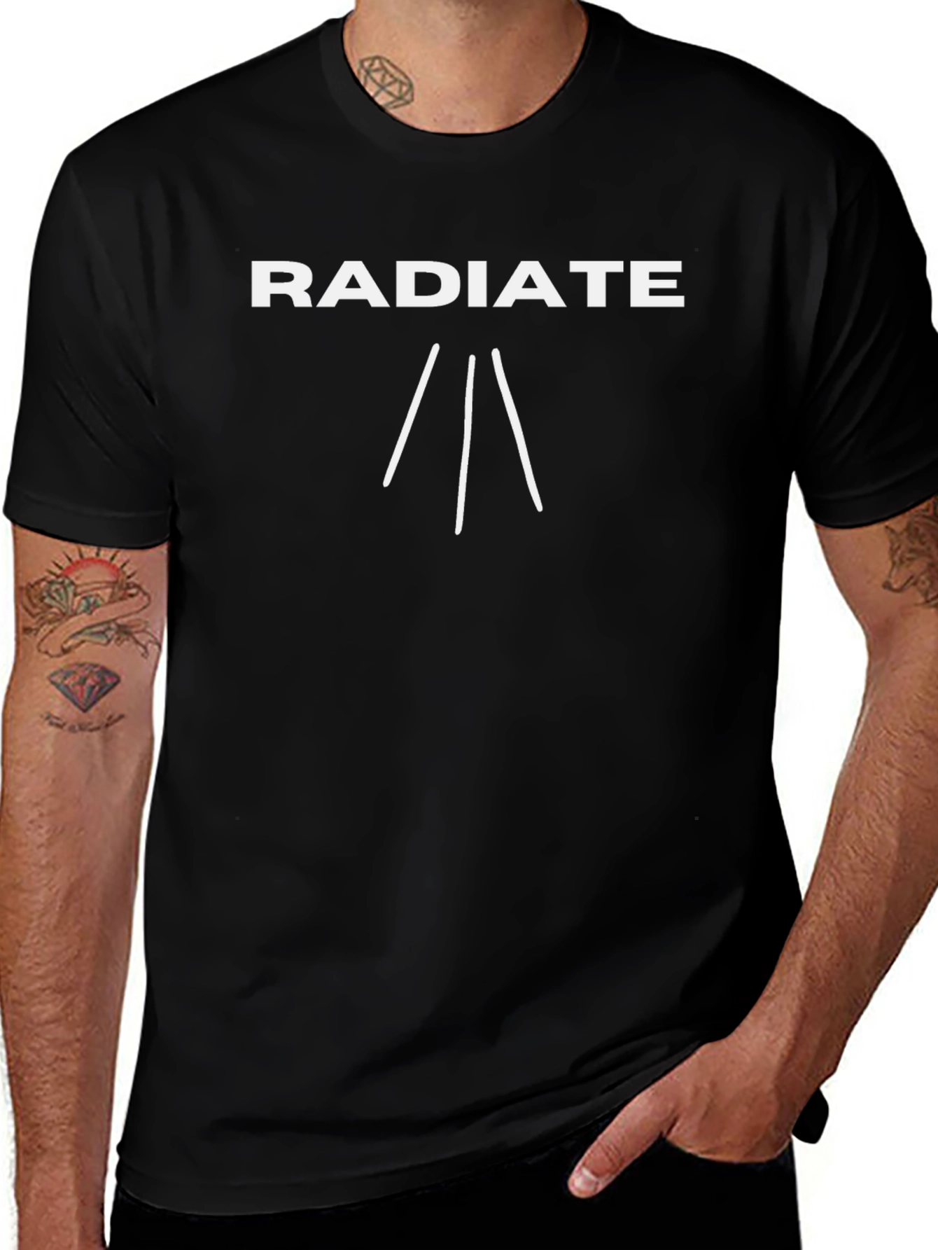 Radiate Graphic Tee - Bold Black Shirt