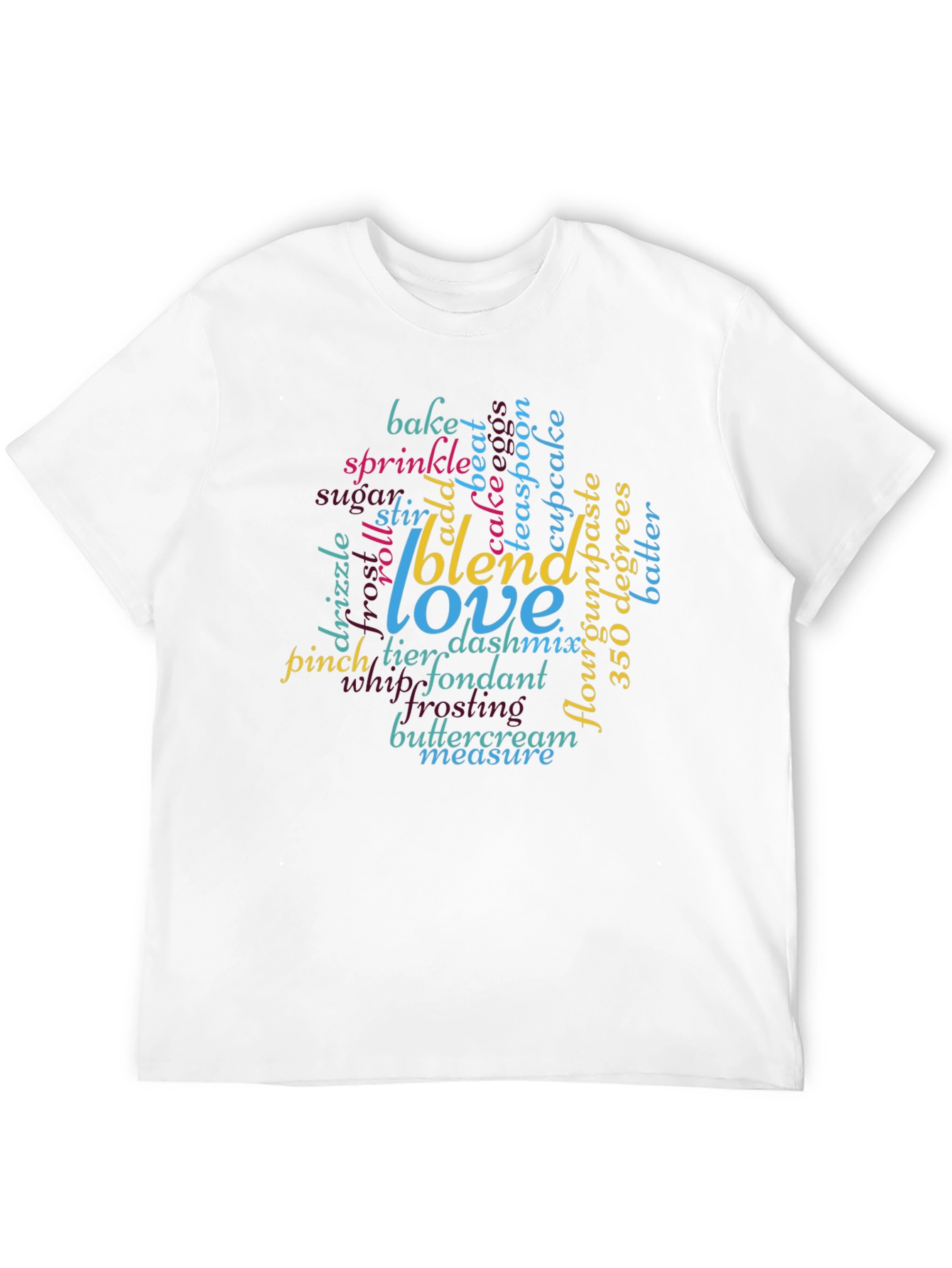 Baking Lover Word Art T-Shirt