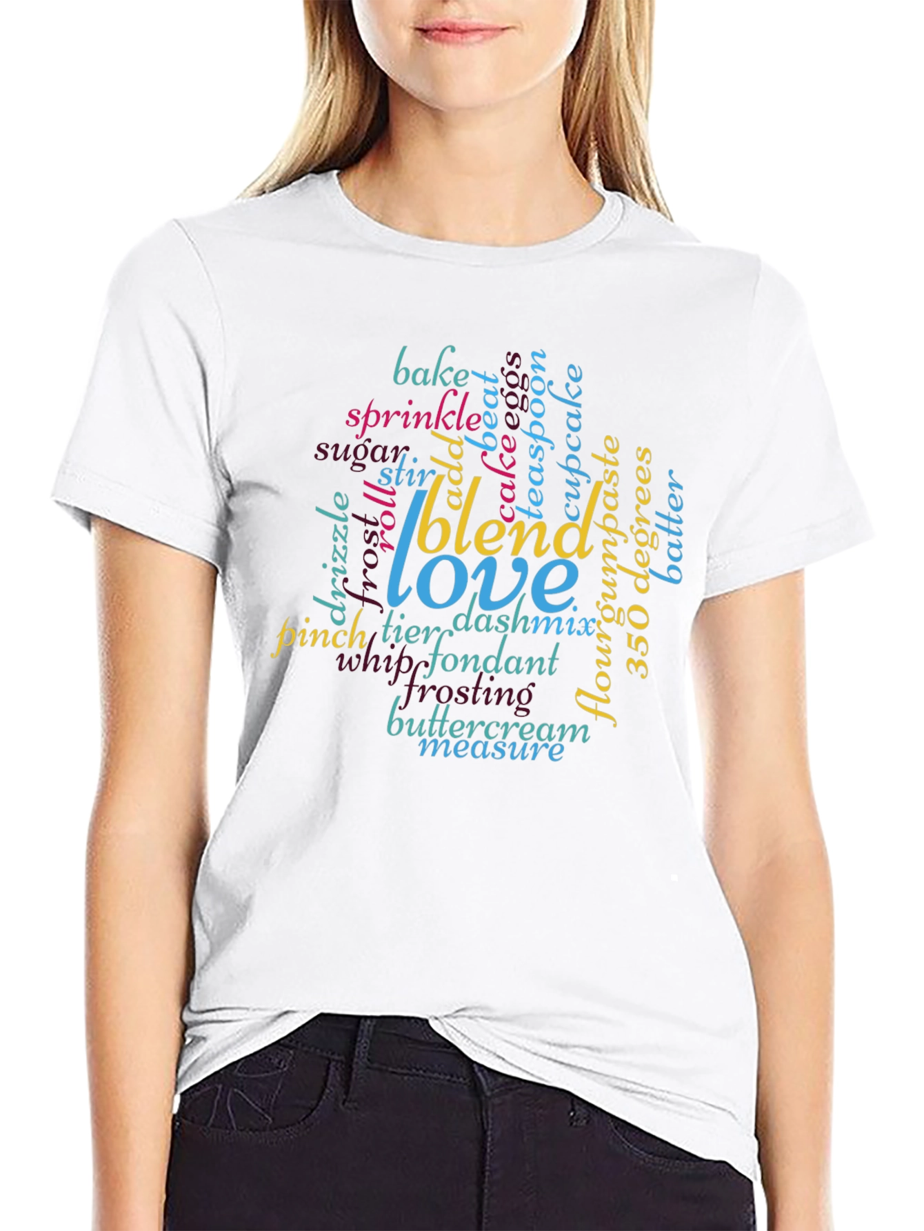 Baking Lover Word Art T-Shirt