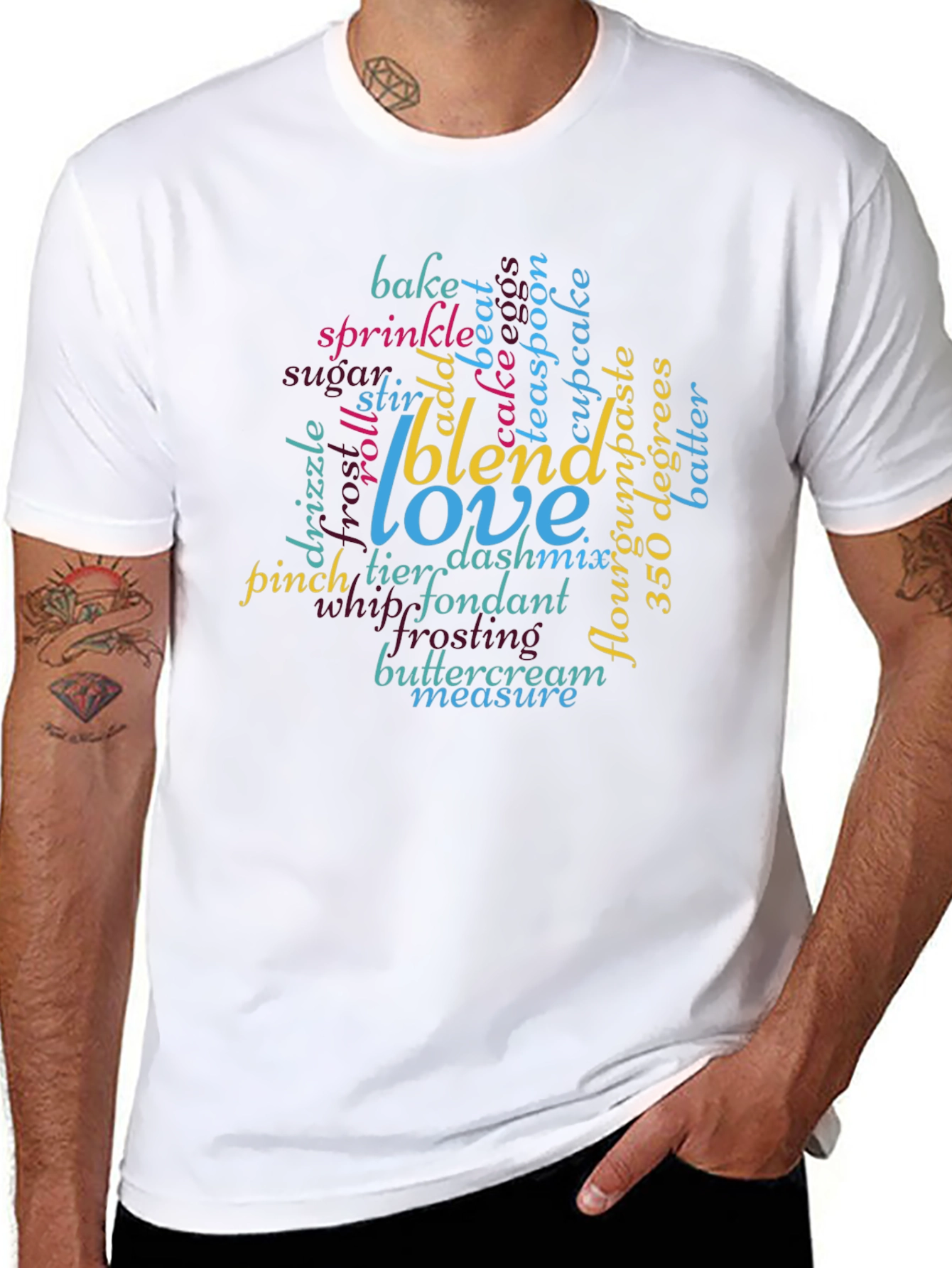 Baking Lover Word Art T-Shirt