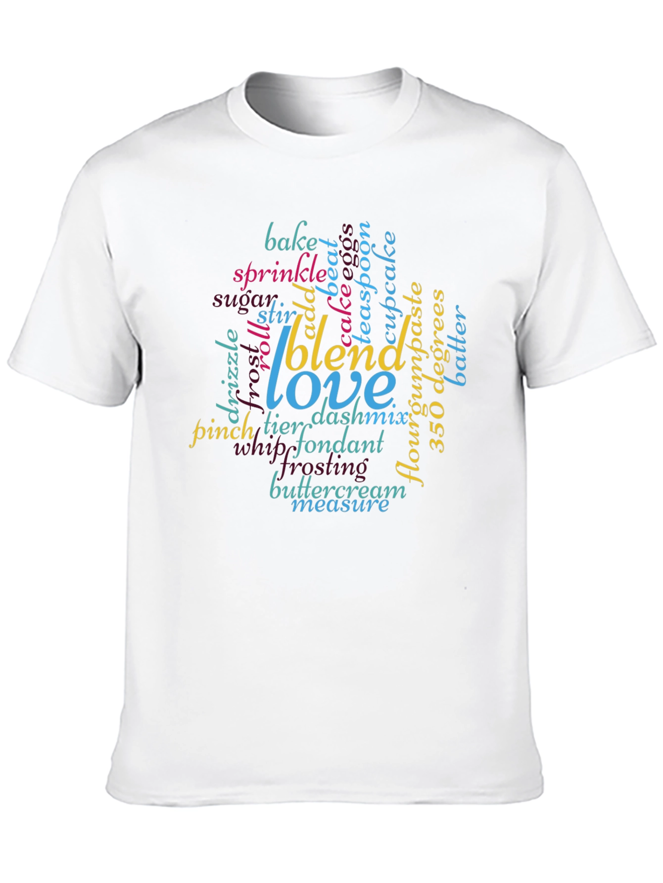 Baking Lover Word Art T-Shirt