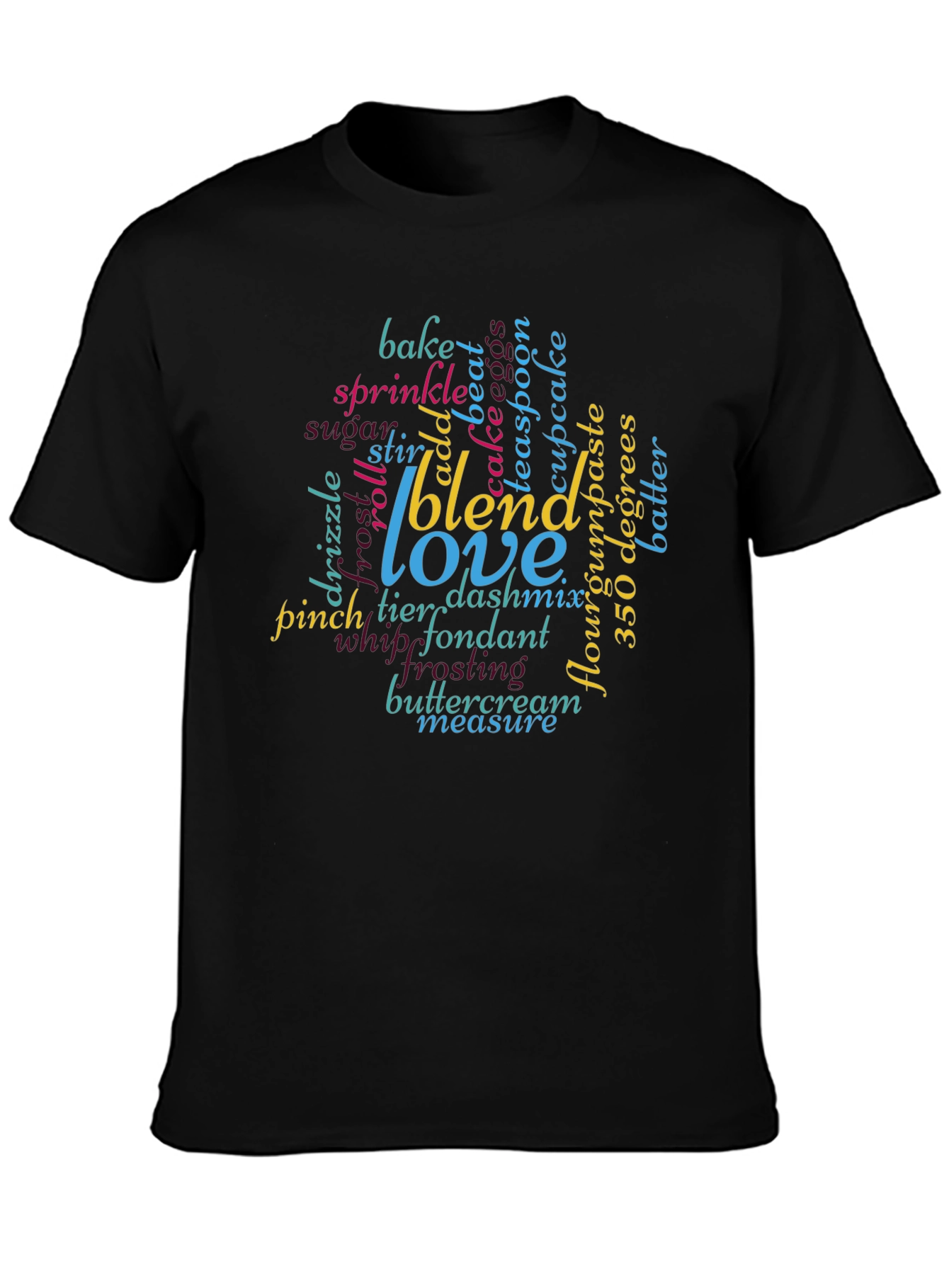 Baking Lover Word Art T-Shirt