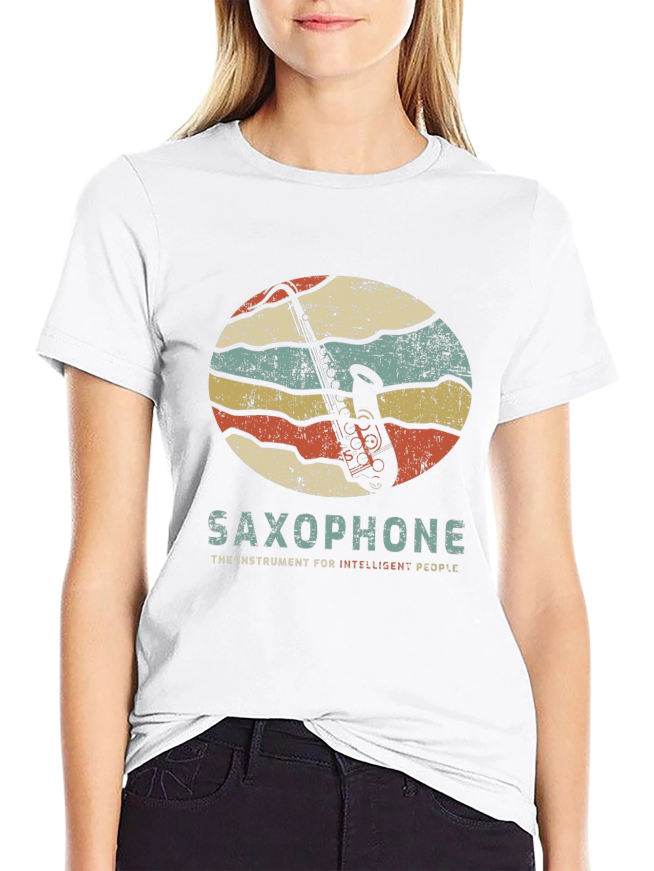 Saxophone Retro Graphic T-Shirt