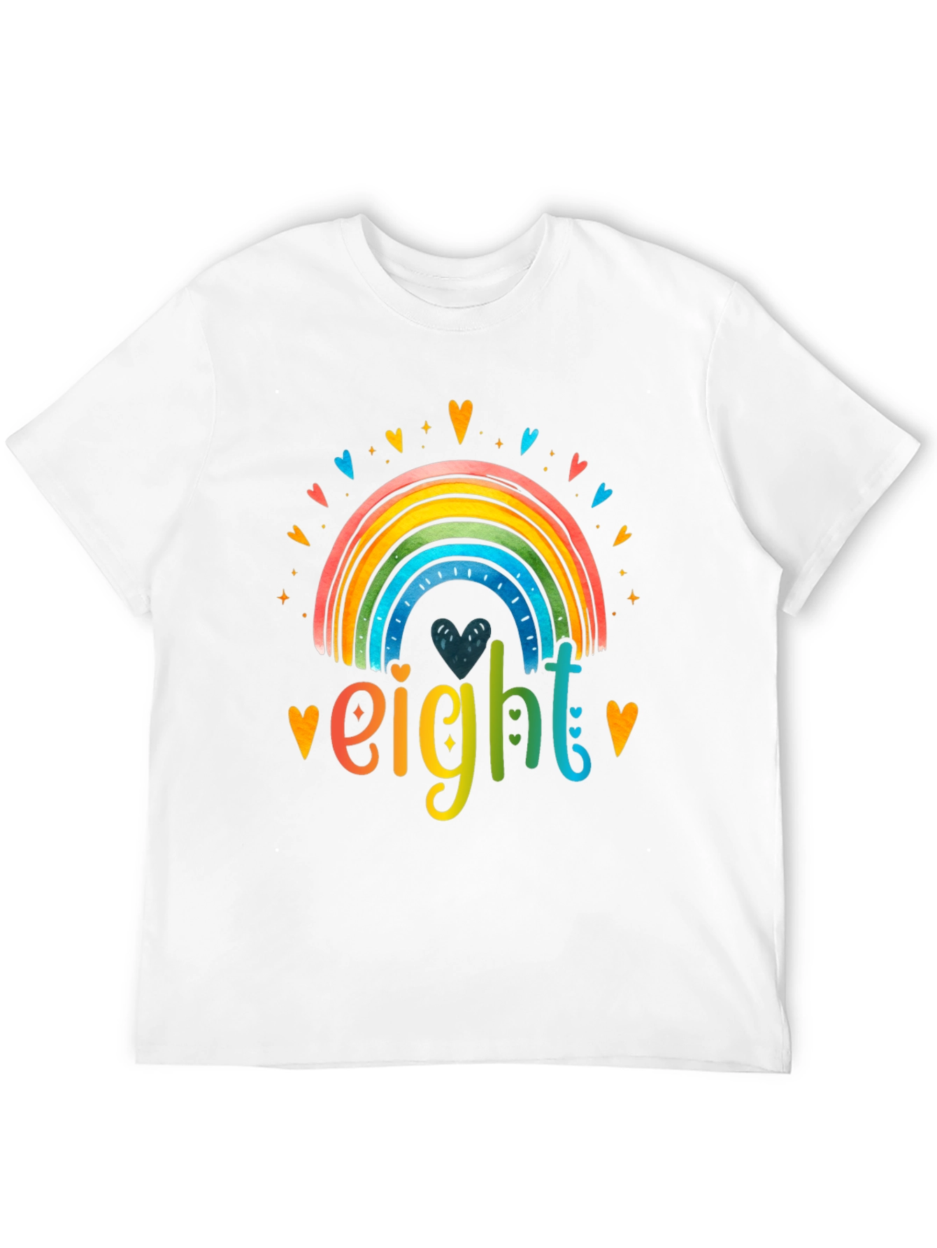 Eight Birthday Rainbow T-Shirt