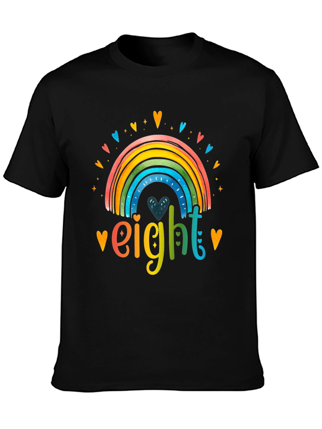 Eight Birthday Rainbow T-Shirt