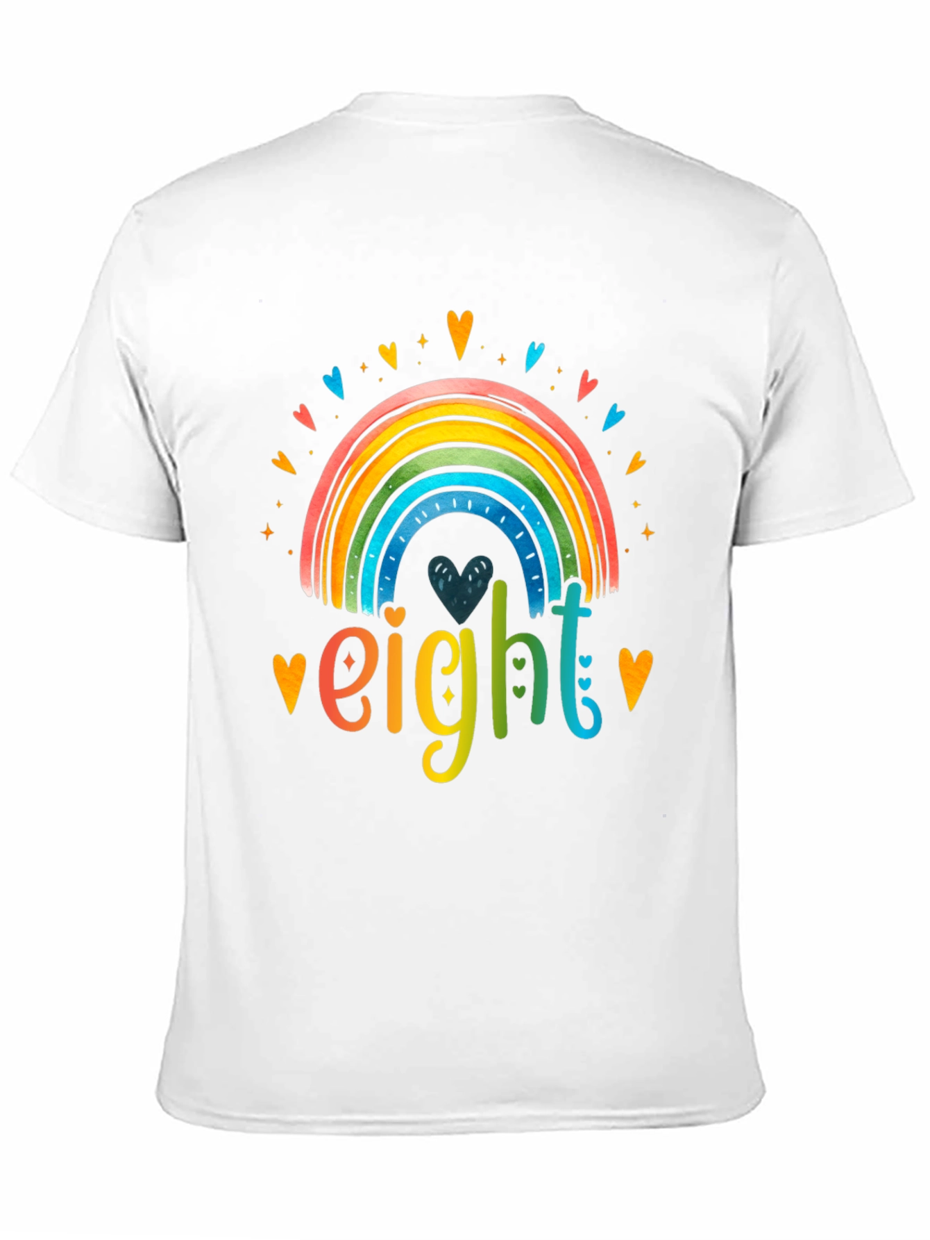 Eight Birthday Rainbow T-Shirt