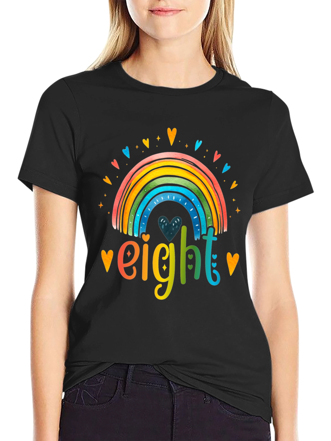 Eight Birthday Rainbow T-Shirt