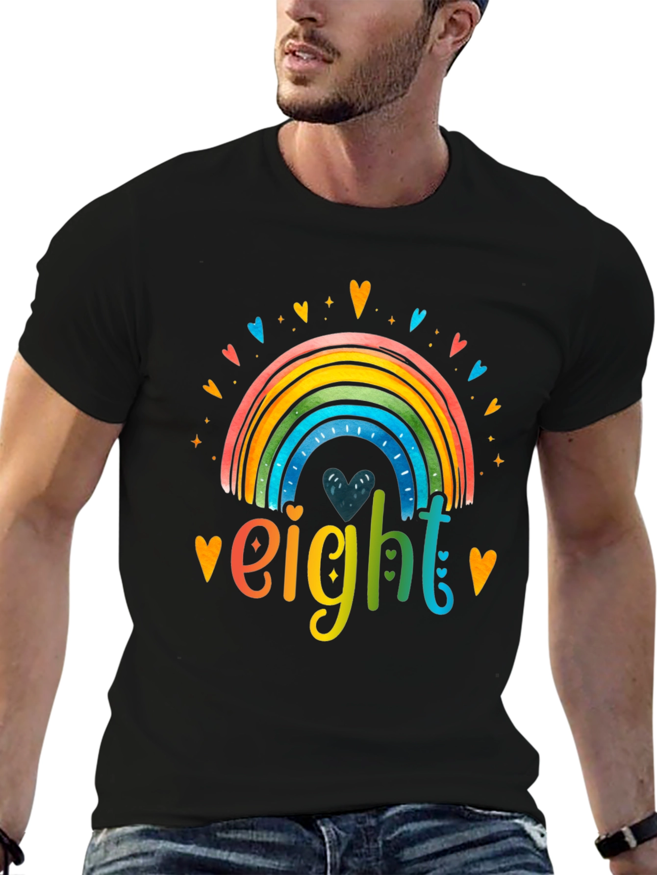 Eight Birthday Rainbow T-Shirt