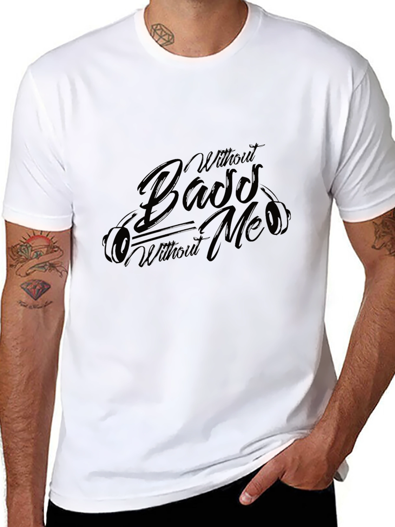 Without Bass Without Me Black T-Shirt