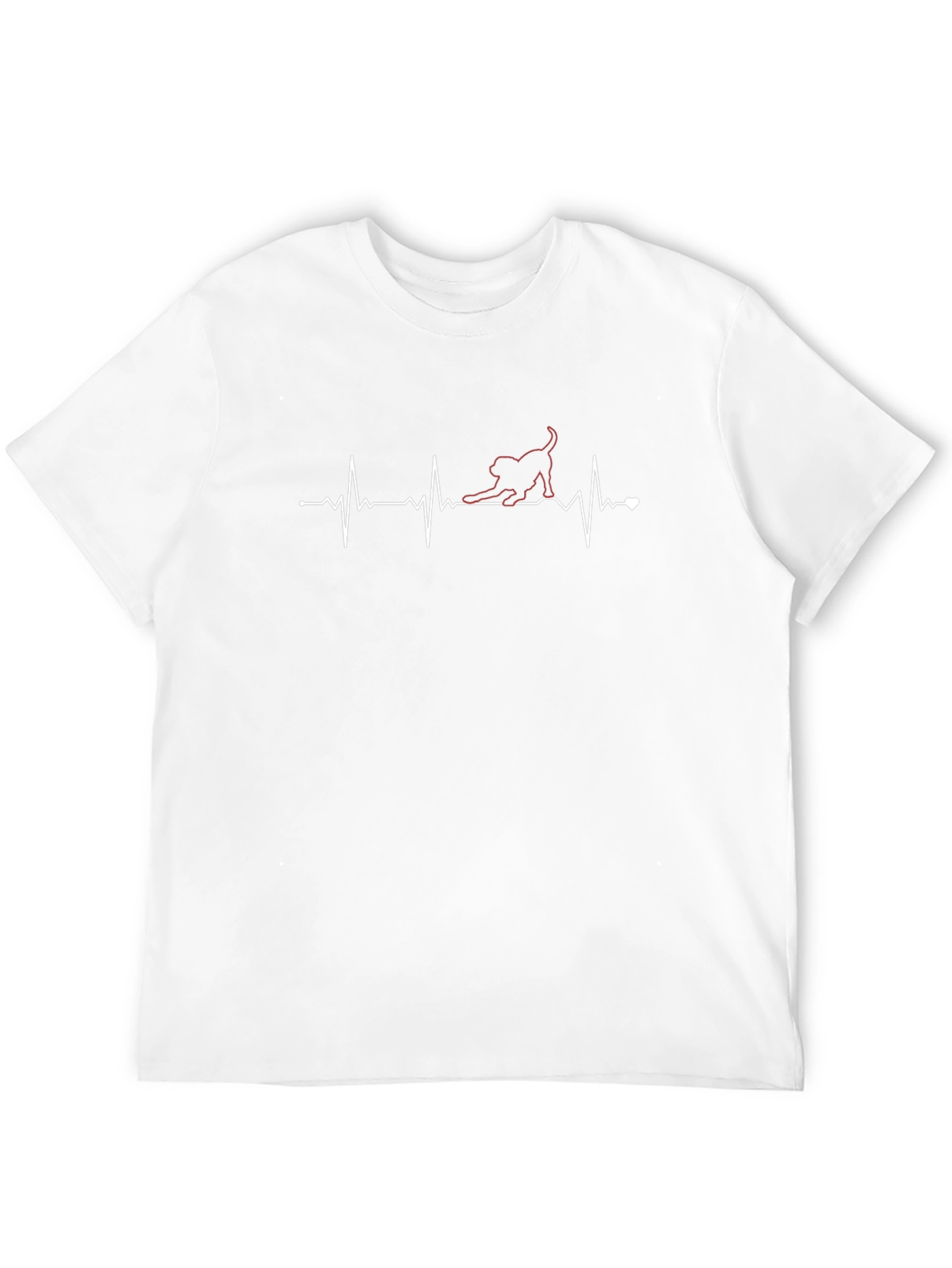 Cat Heartbeat T-Shirt - Black