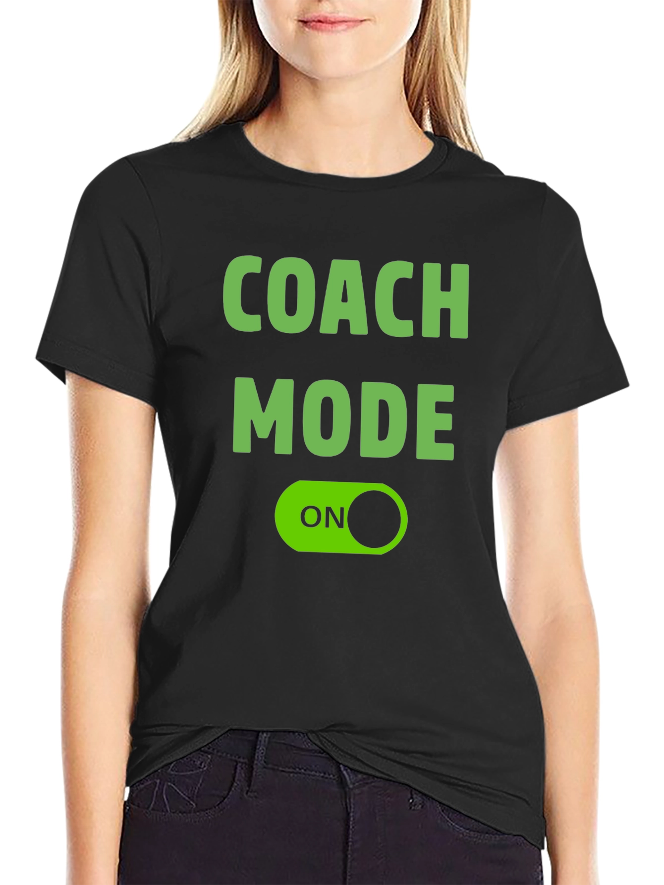 Coach Mode ON Black T-Shirt