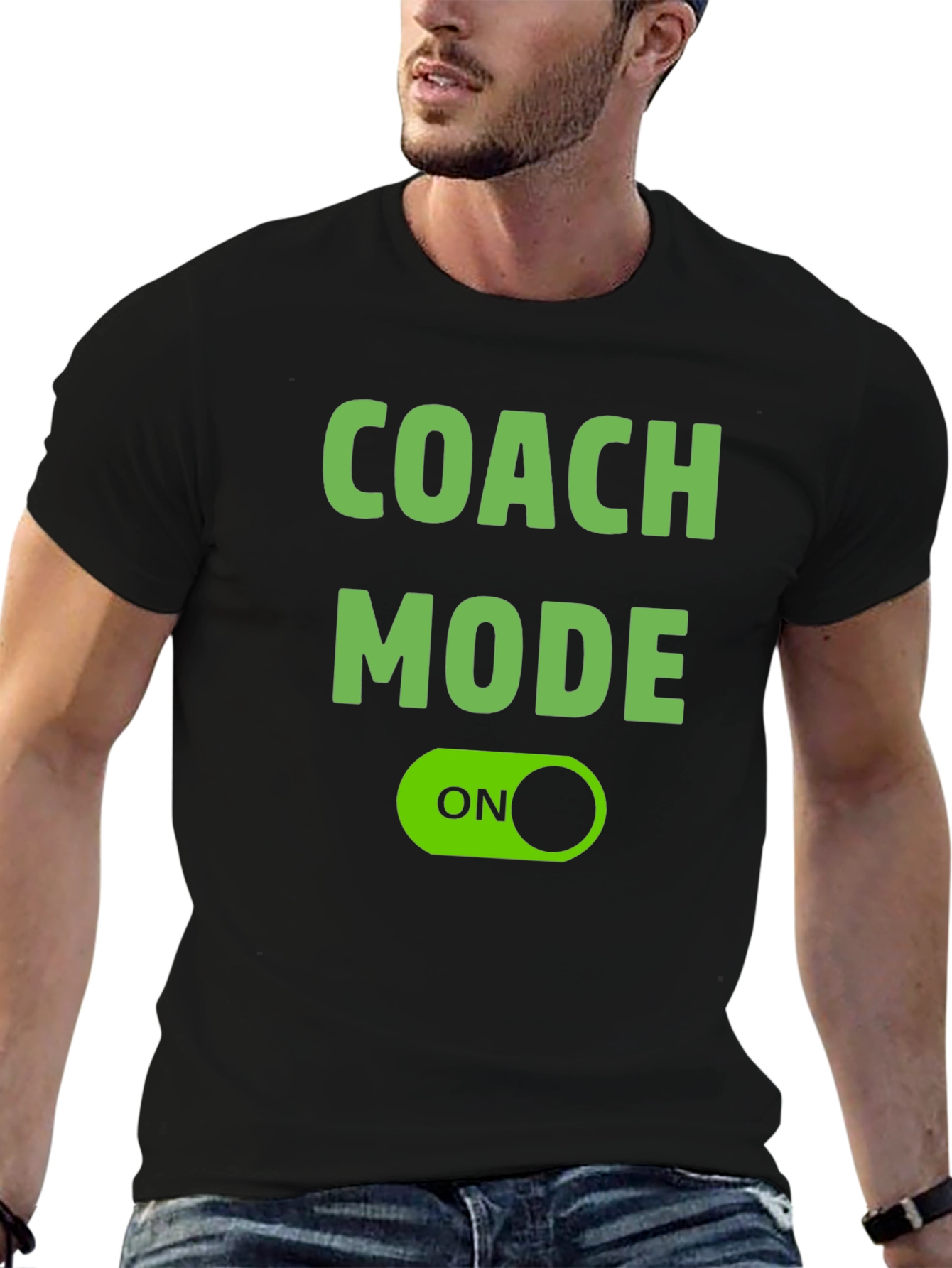 Coach Mode ON Black T-Shirt