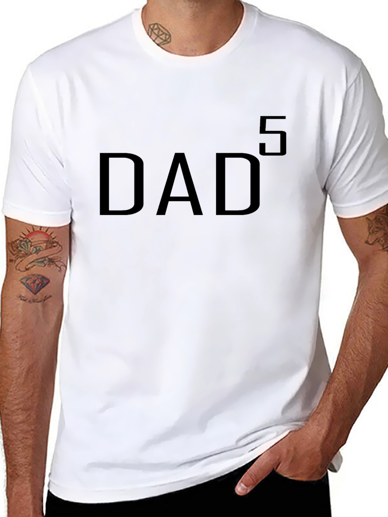 DAD to the 5th Power Black T-Shirt