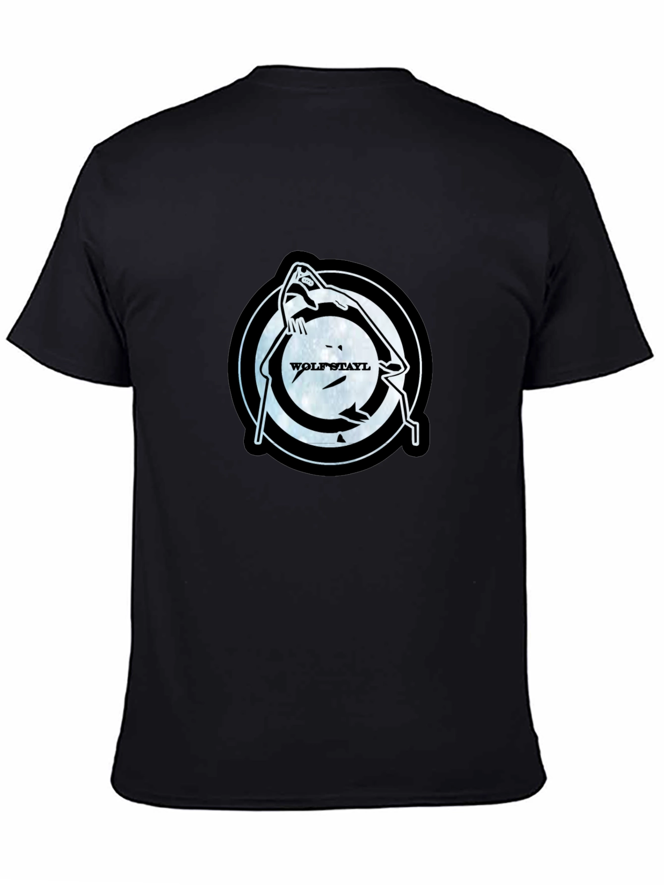 Wolfstayl Graphic Tee - Black Cotton Blend