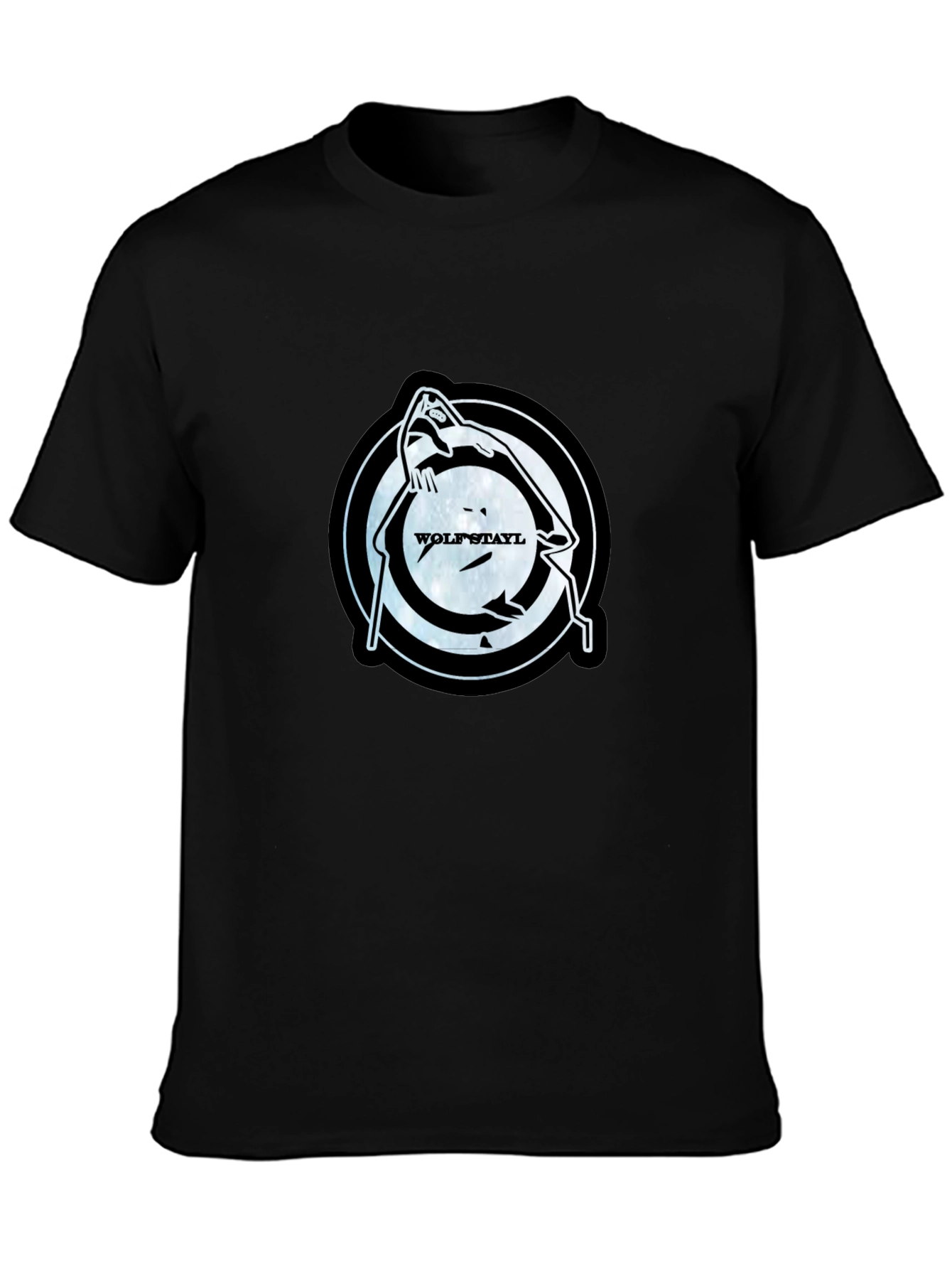Wolfstayl Graphic Tee - Black Cotton Blend