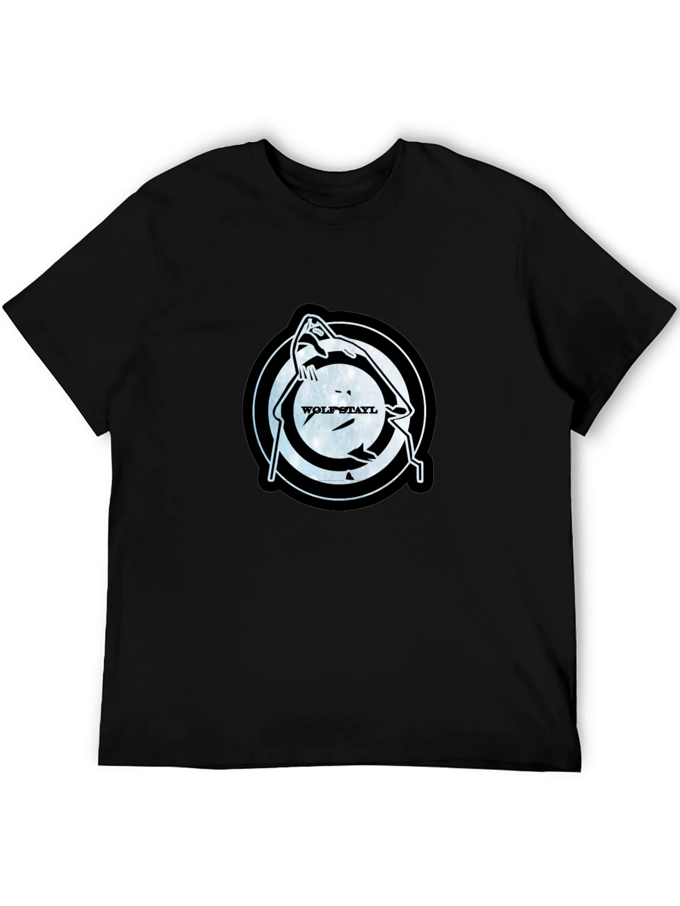 Wolfstayl Graphic Tee - Black Cotton Blend