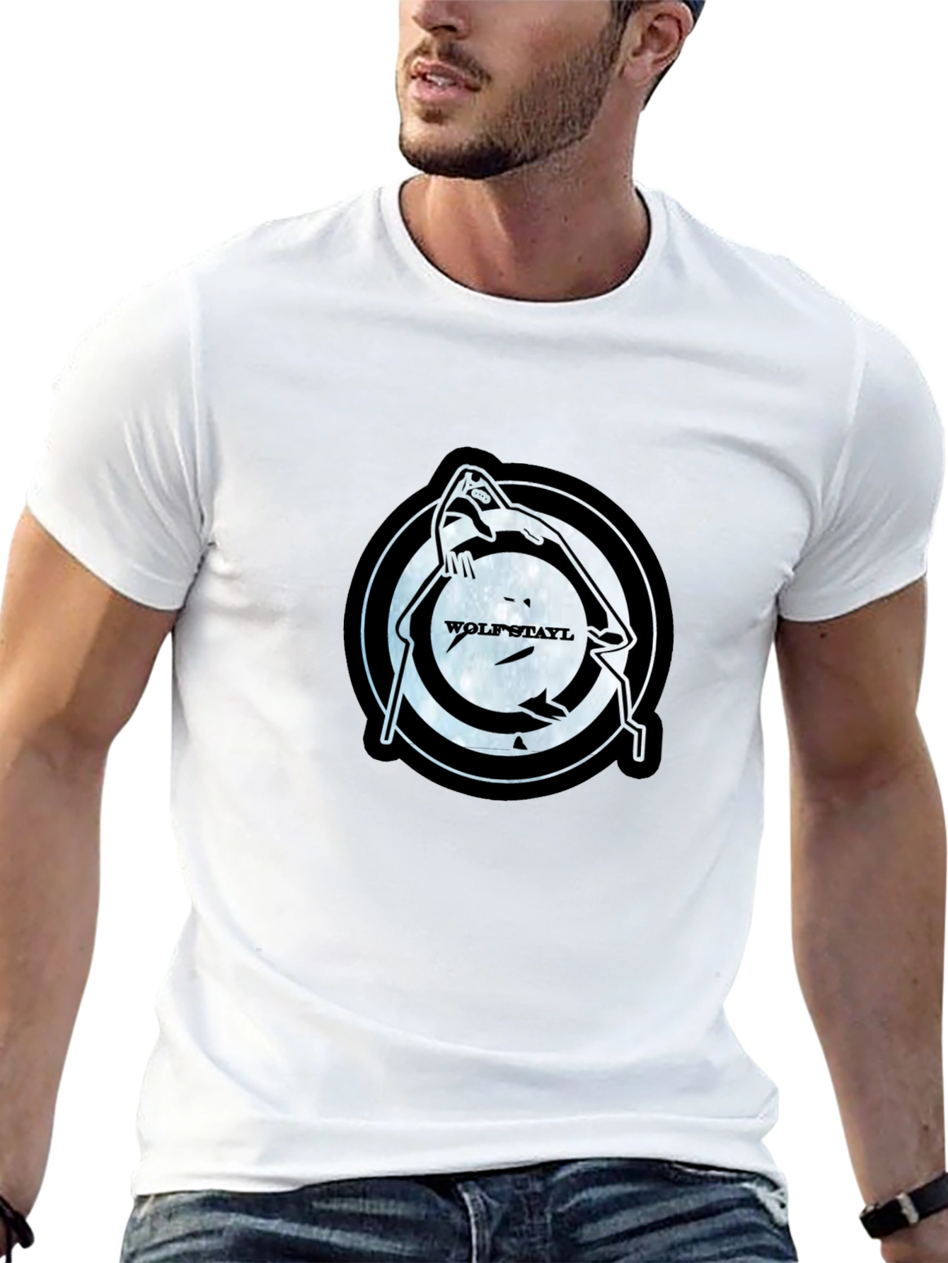 Wolfstayl Graphic Tee - Black Cotton Blend