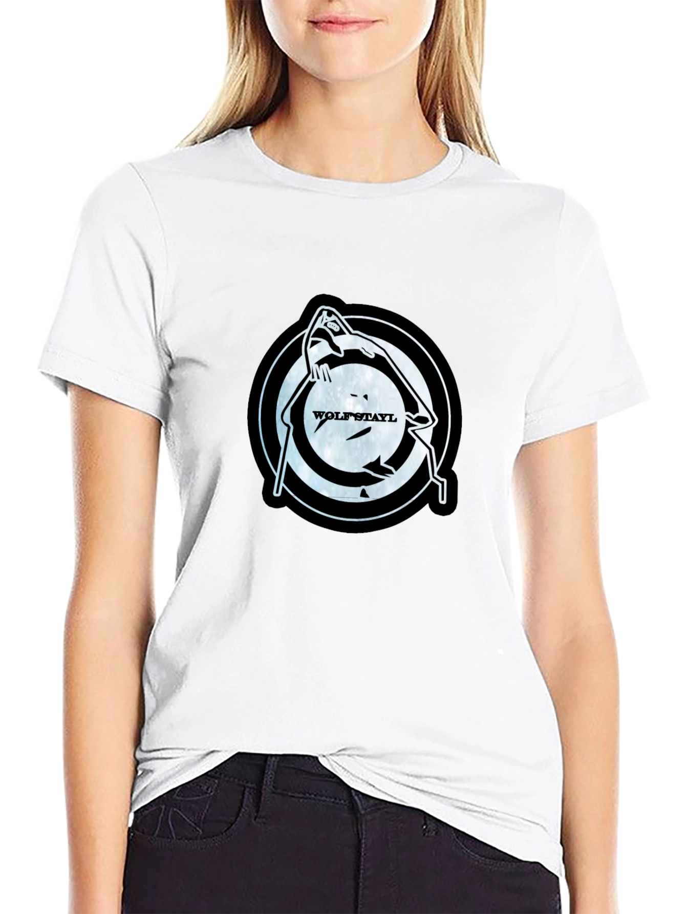 Wolfstayl Graphic Tee - Black Cotton Blend