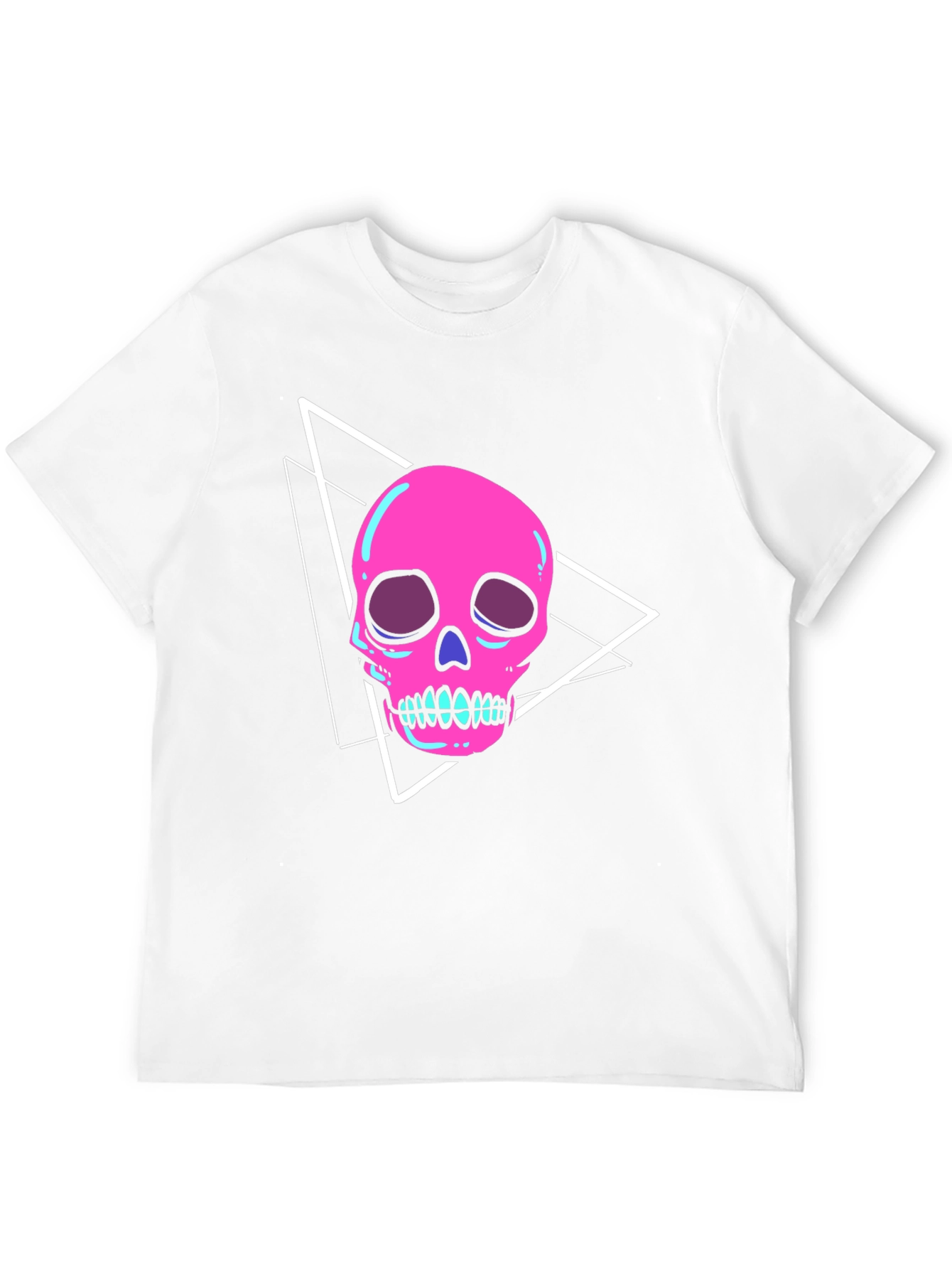 Edgy Pink Skull Graphic Tee - Modern Streetwear