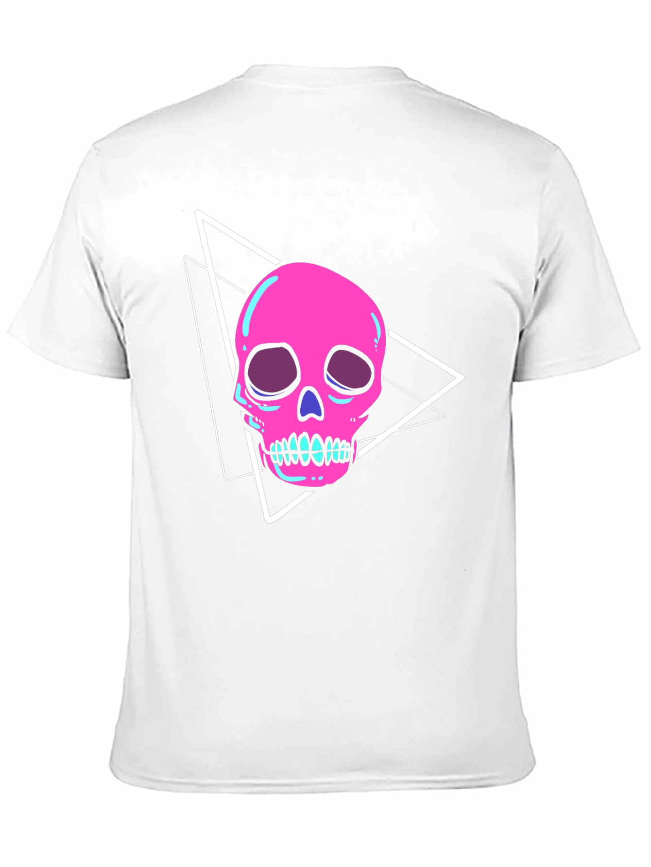 Edgy Pink Skull Graphic Tee - Modern Streetwear