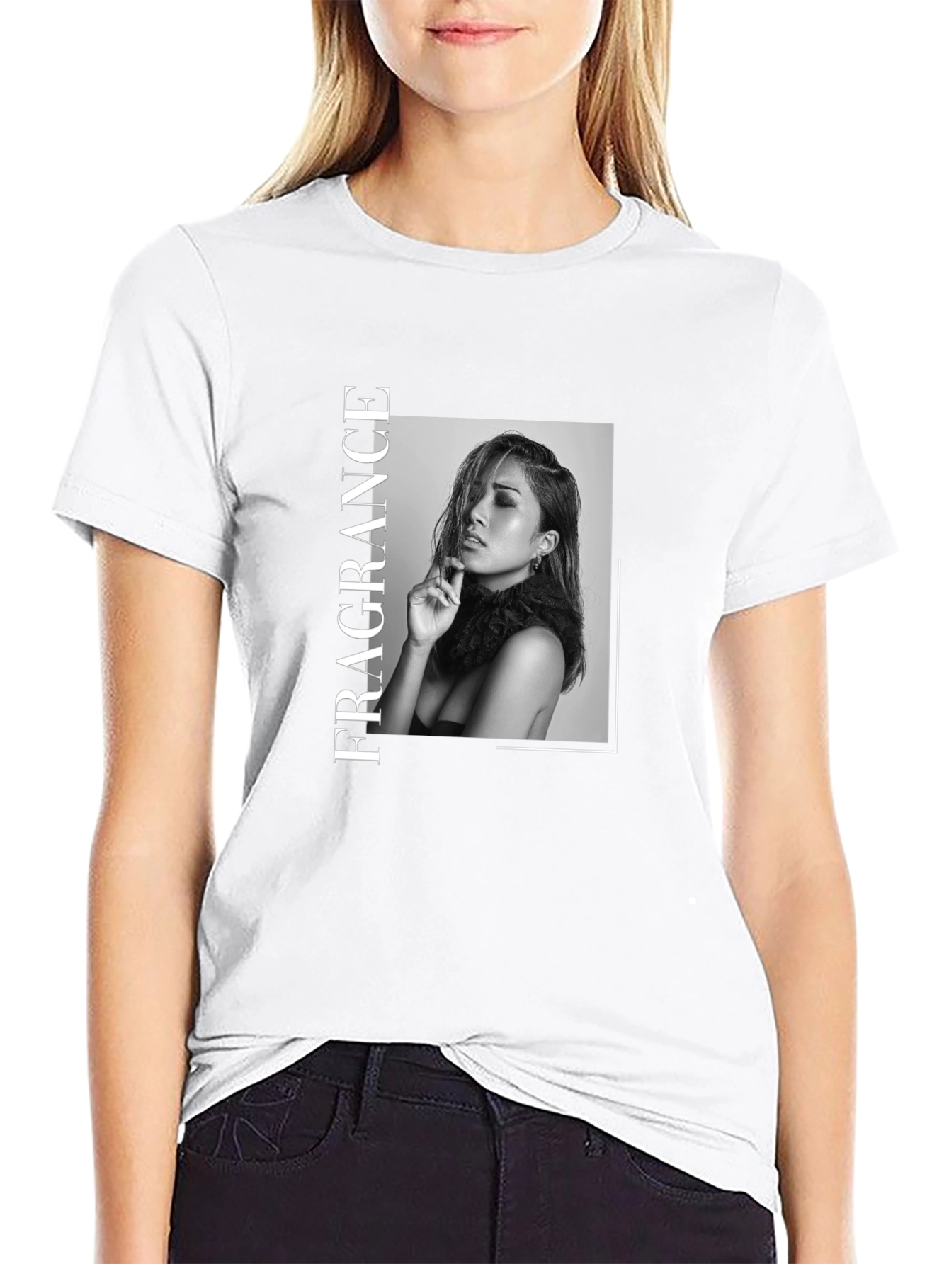 Fragrance Graphic Print Black T-Shirt