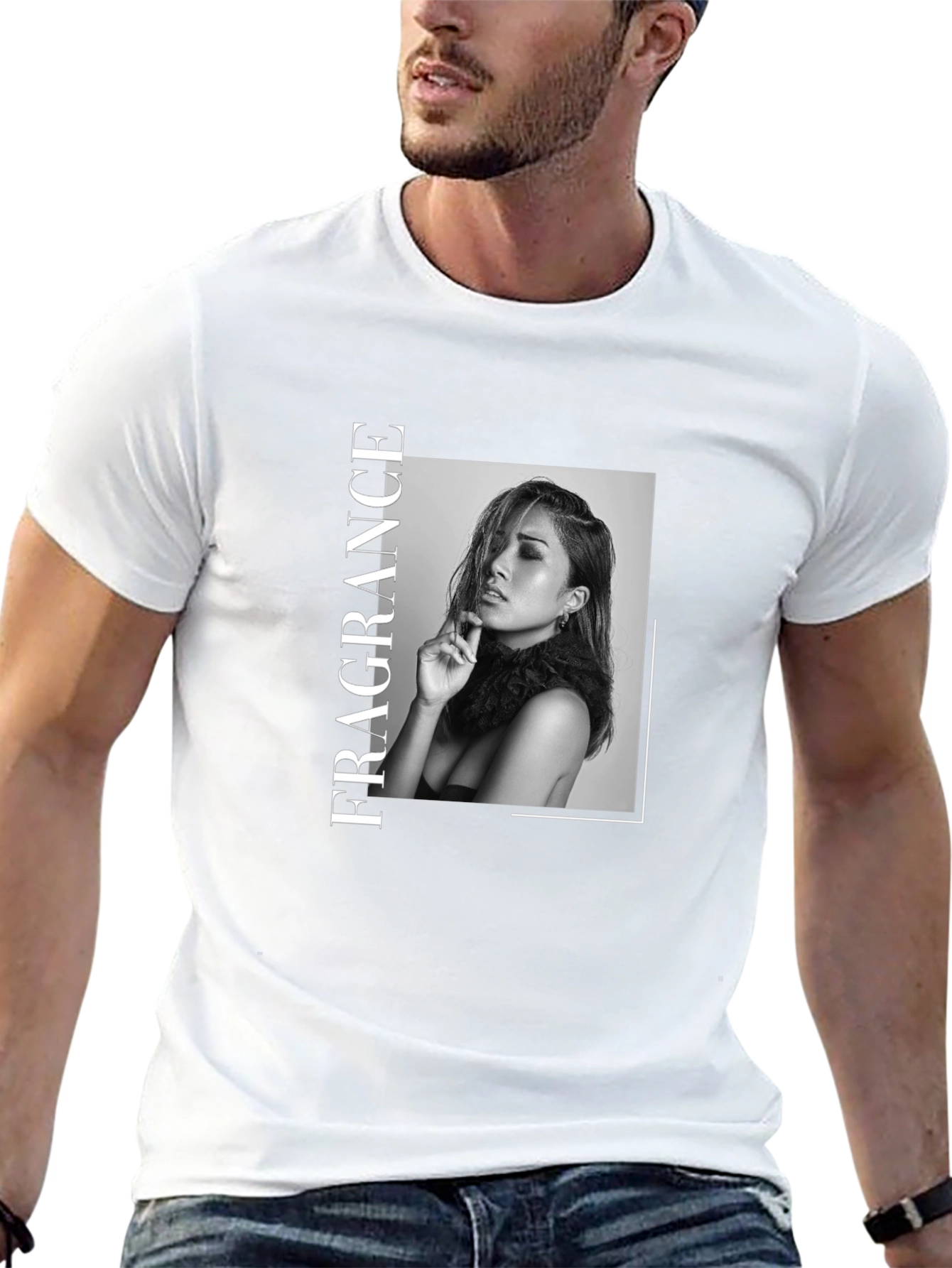 Fragrance Graphic Print Black T-Shirt