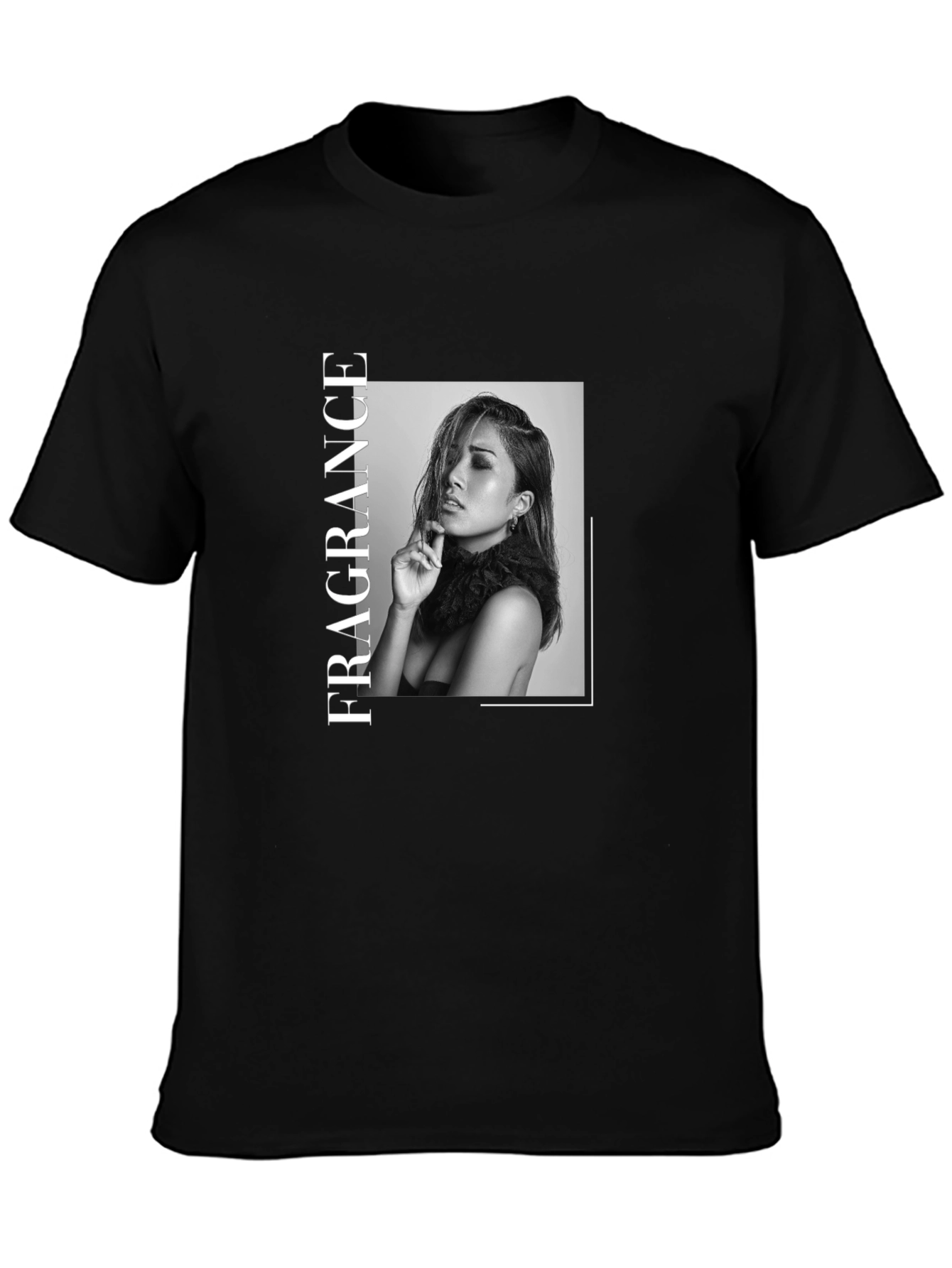 Fragrance Graphic Print Black T-Shirt
