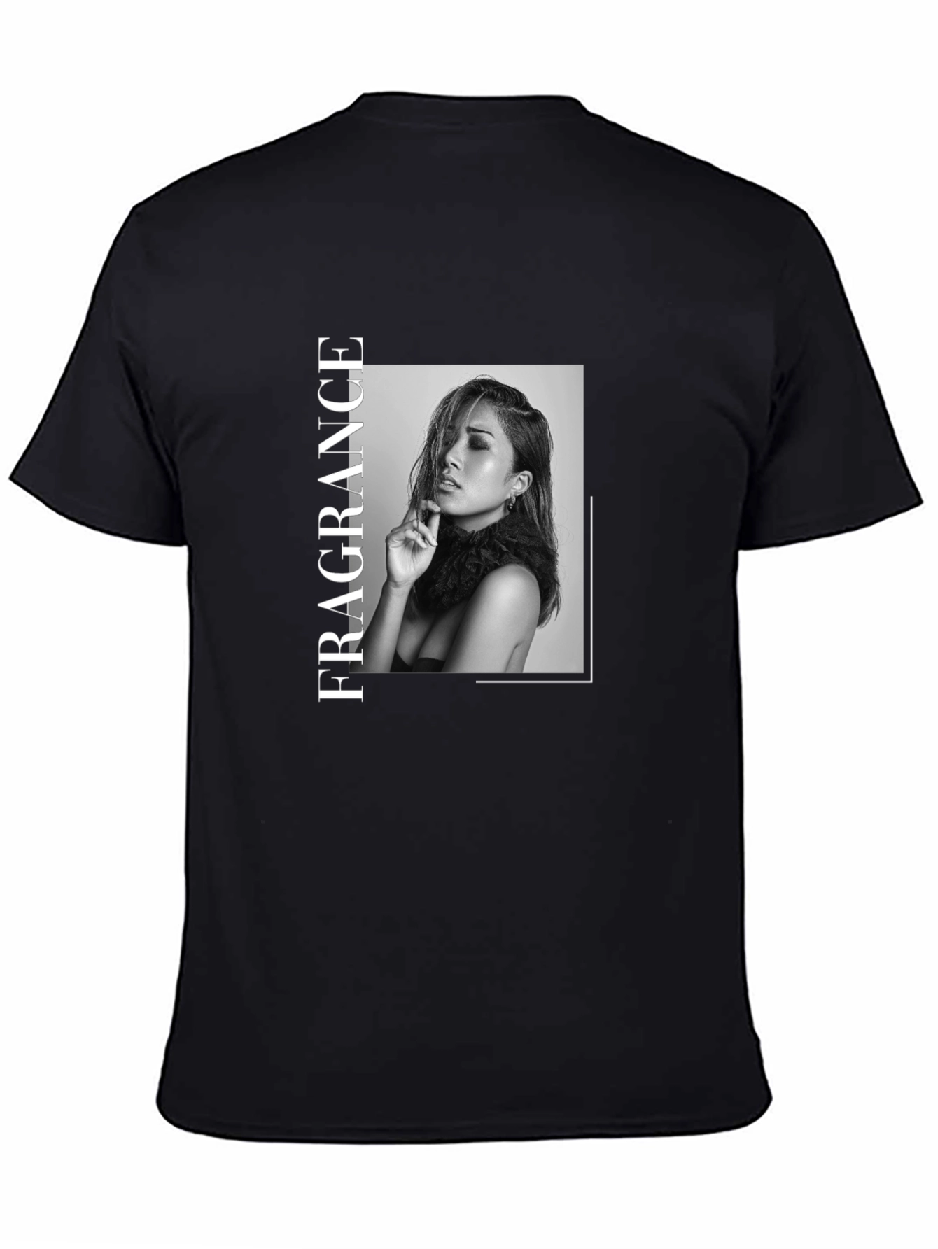 Fragrance Graphic Print Black T-Shirt