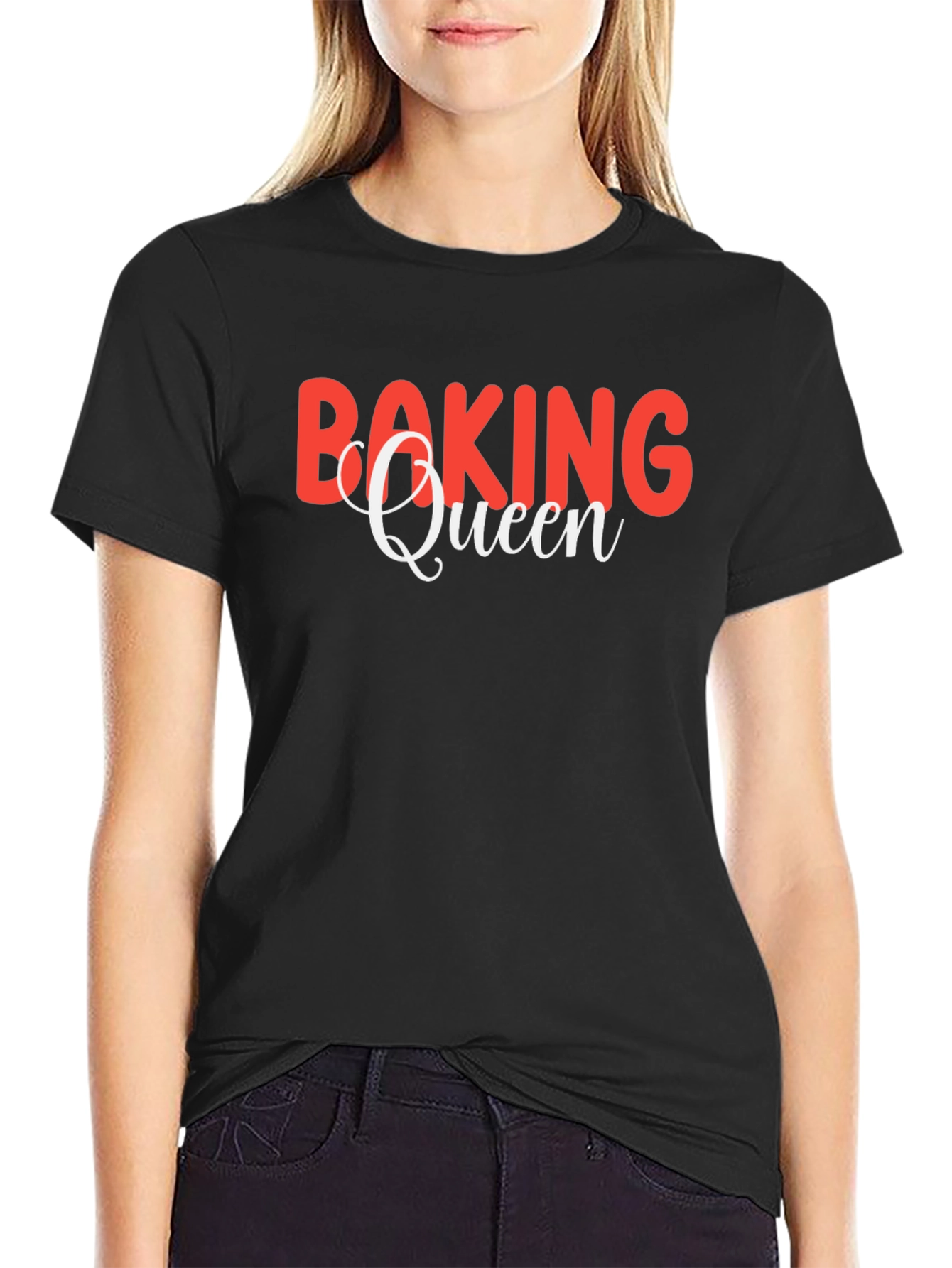 Baking Queen Black T-Shirt - Baking Lover