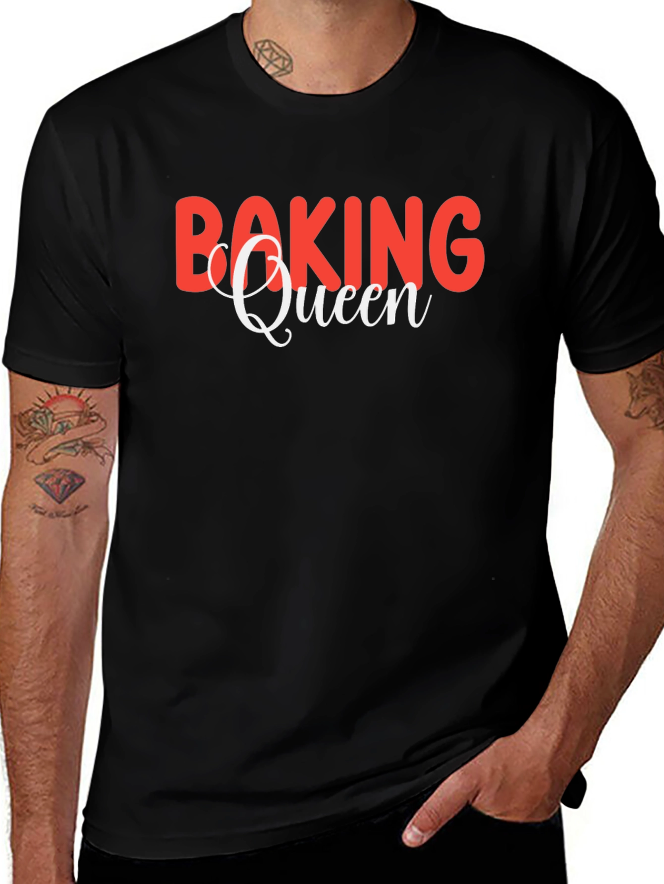 Baking Queen Black T-Shirt - Baking Lover