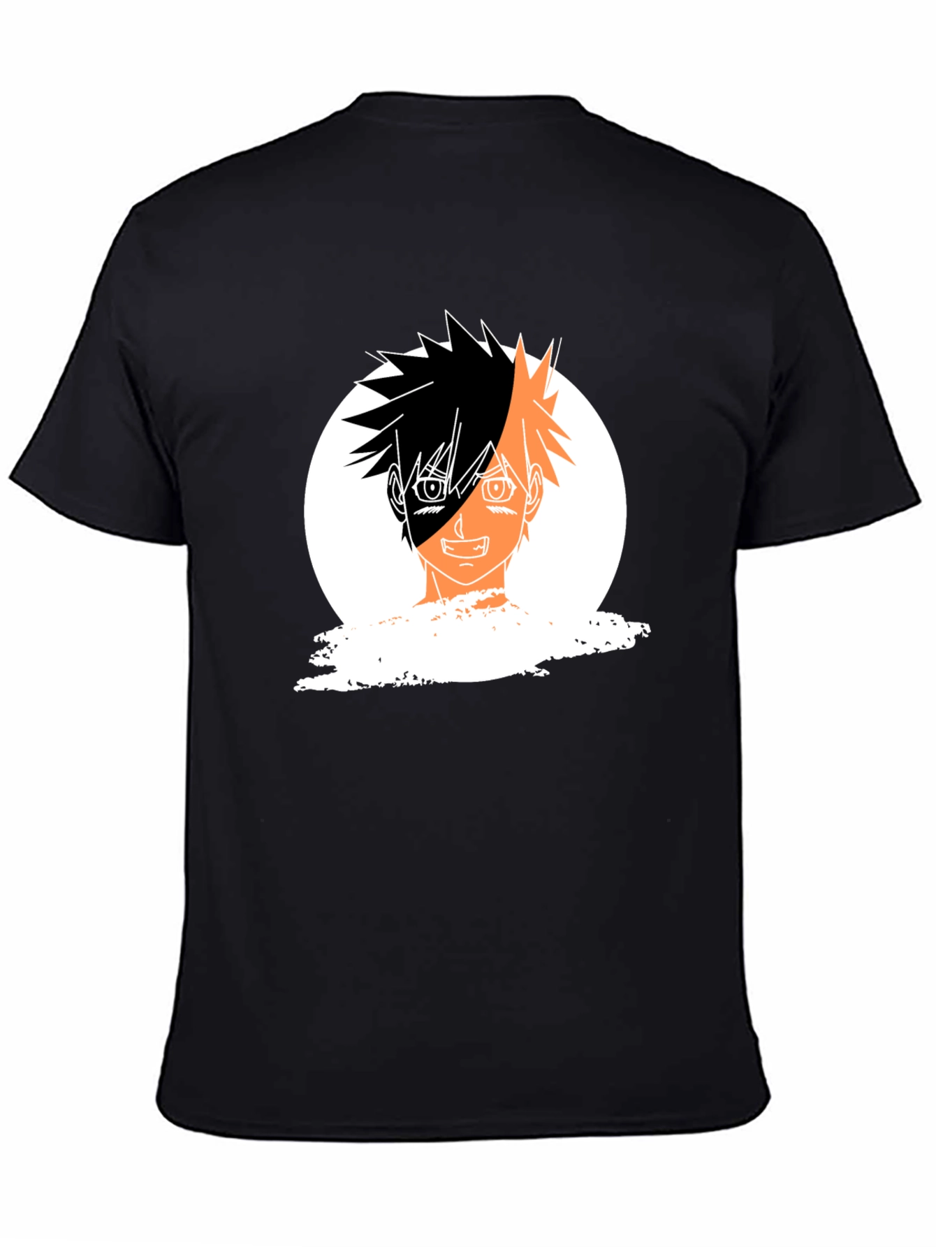 Anime Portrait Graphic Black T-Shirt