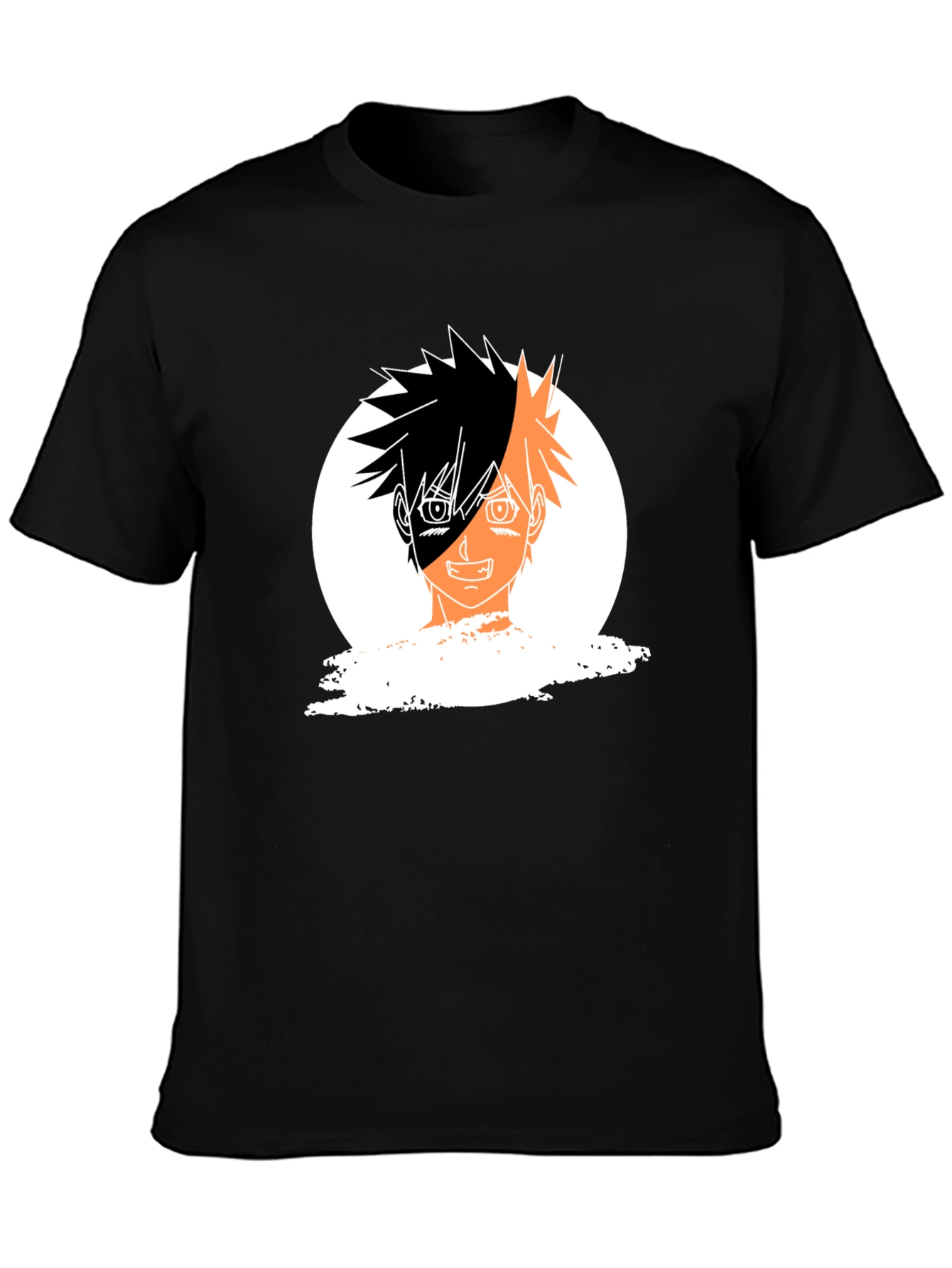 Anime Portrait Graphic Black T-Shirt