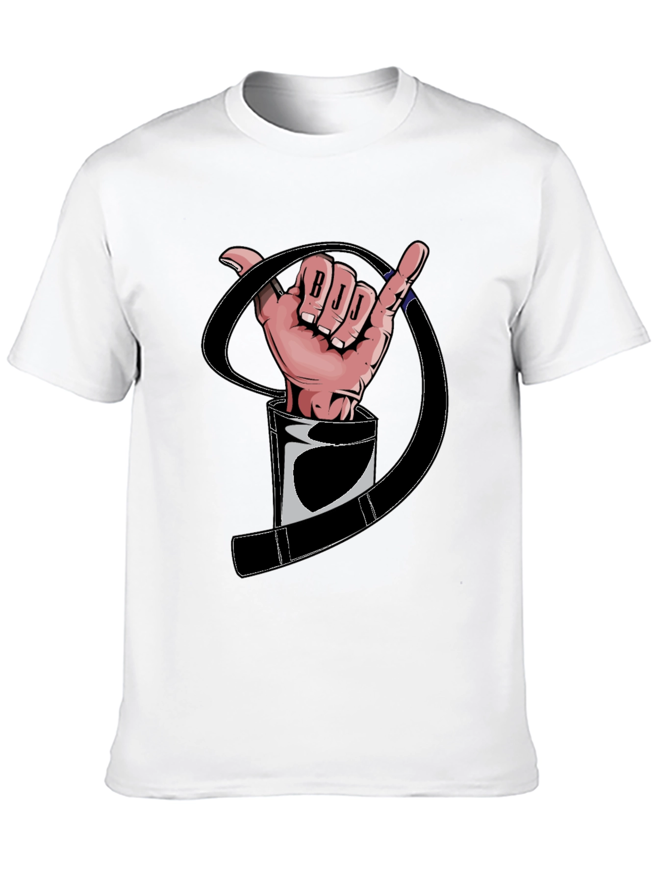 BJJ Hand Sign Black T-Shirt Jiu Jitsu Martial Arts