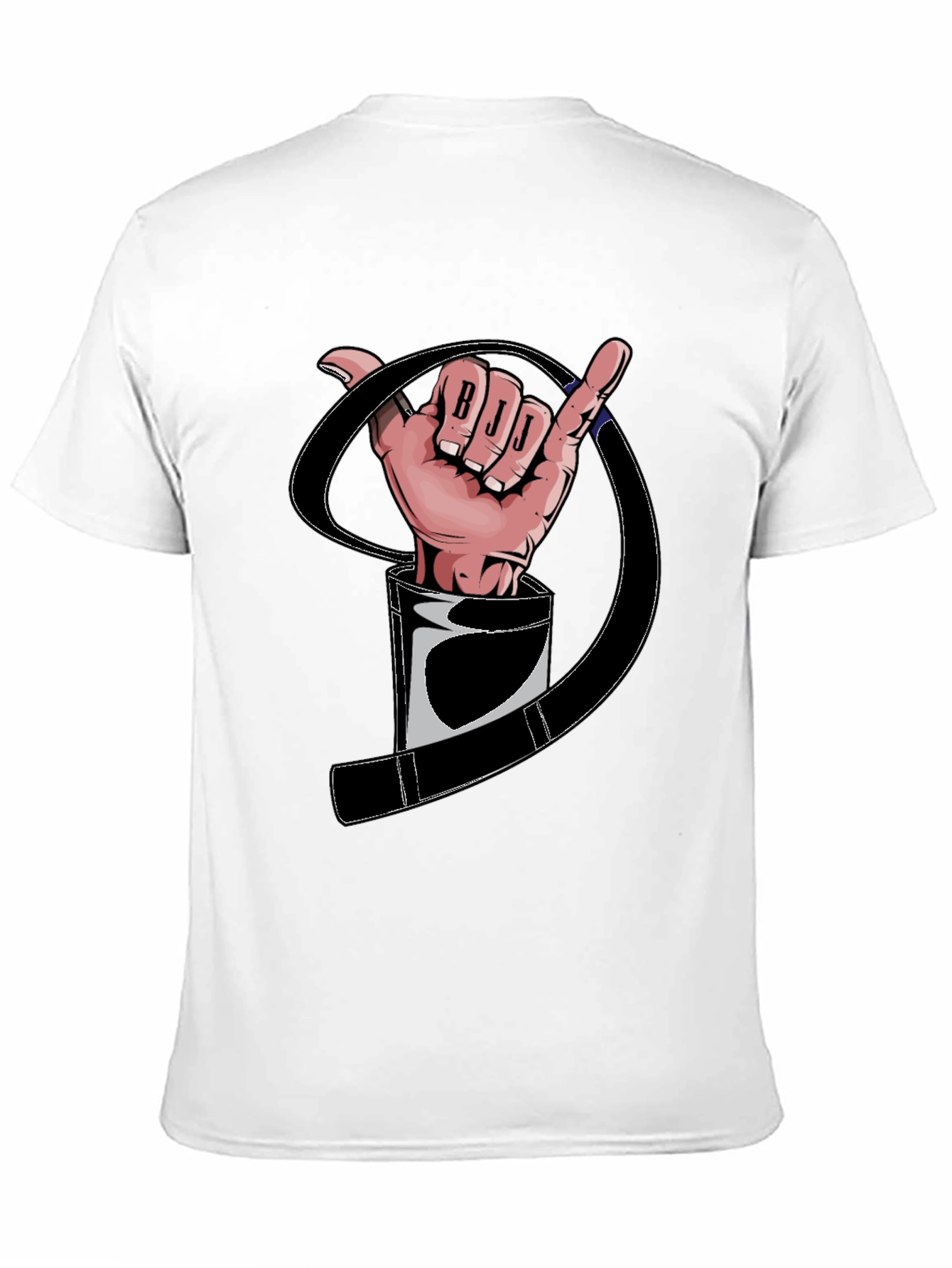 BJJ Hand Sign Black T-Shirt Jiu Jitsu Martial Arts