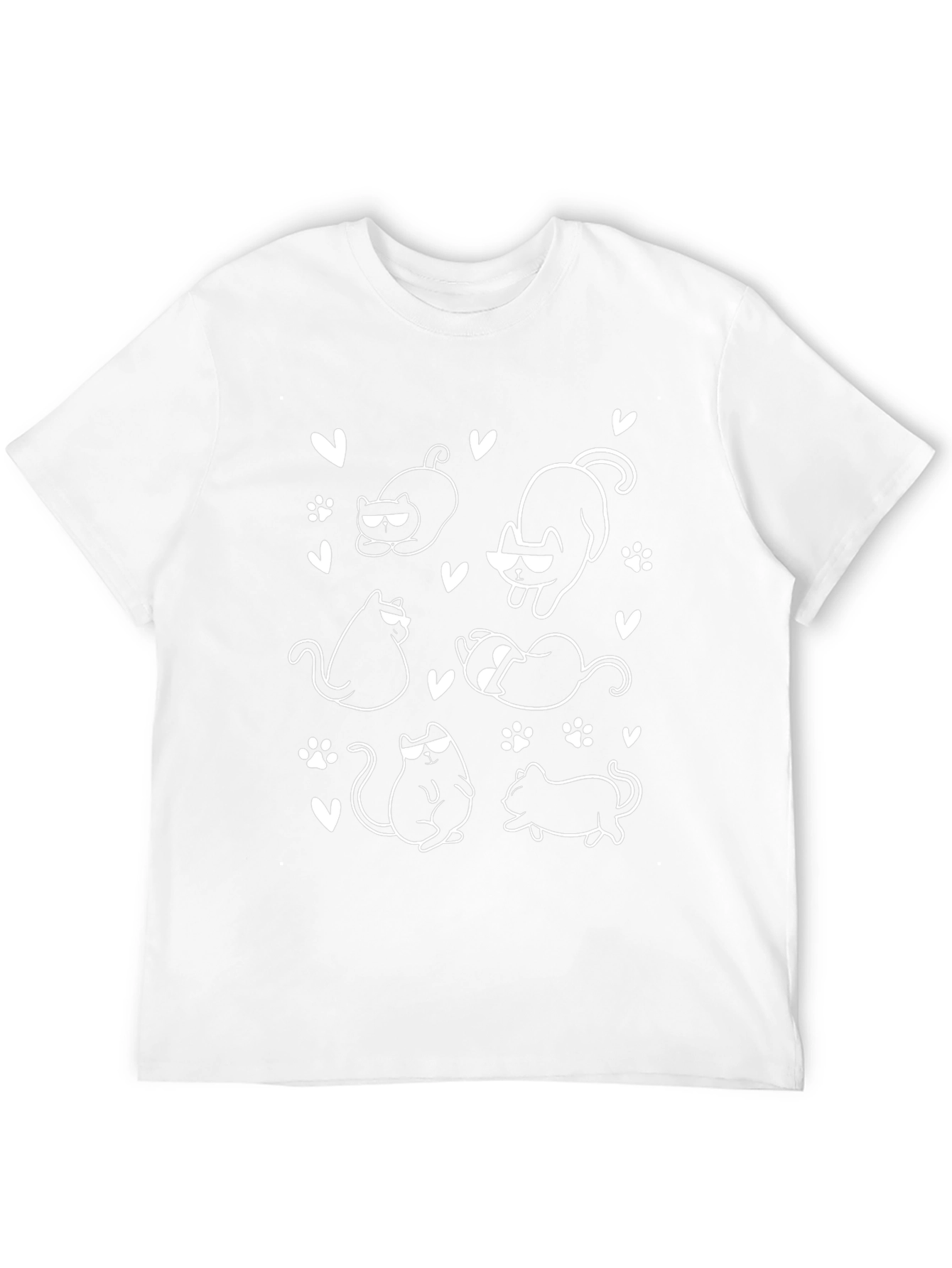 Cool Cats Graphic Tee - Black Cotton Shirt