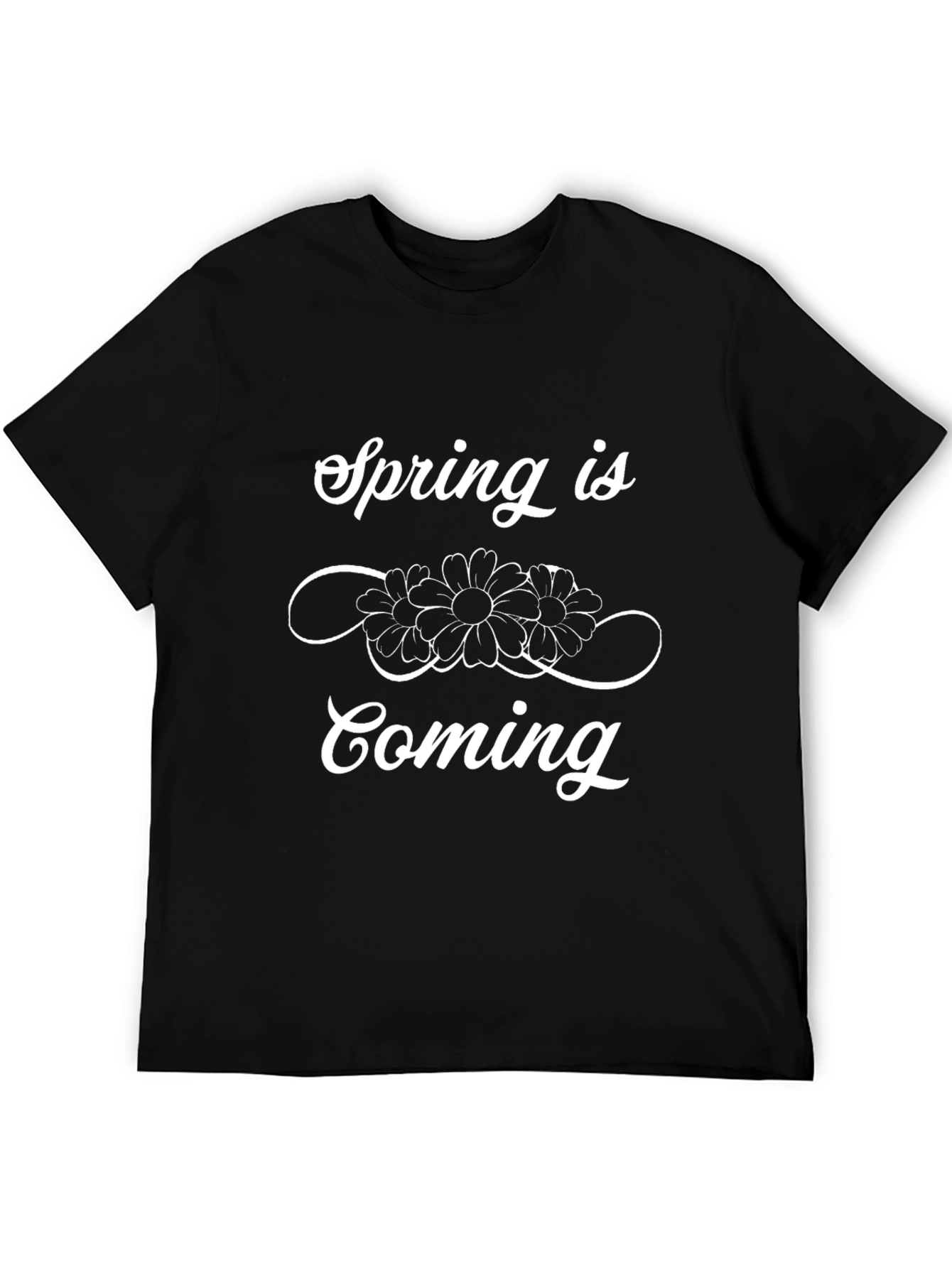 Spring is Coming Graphic Tee - Black