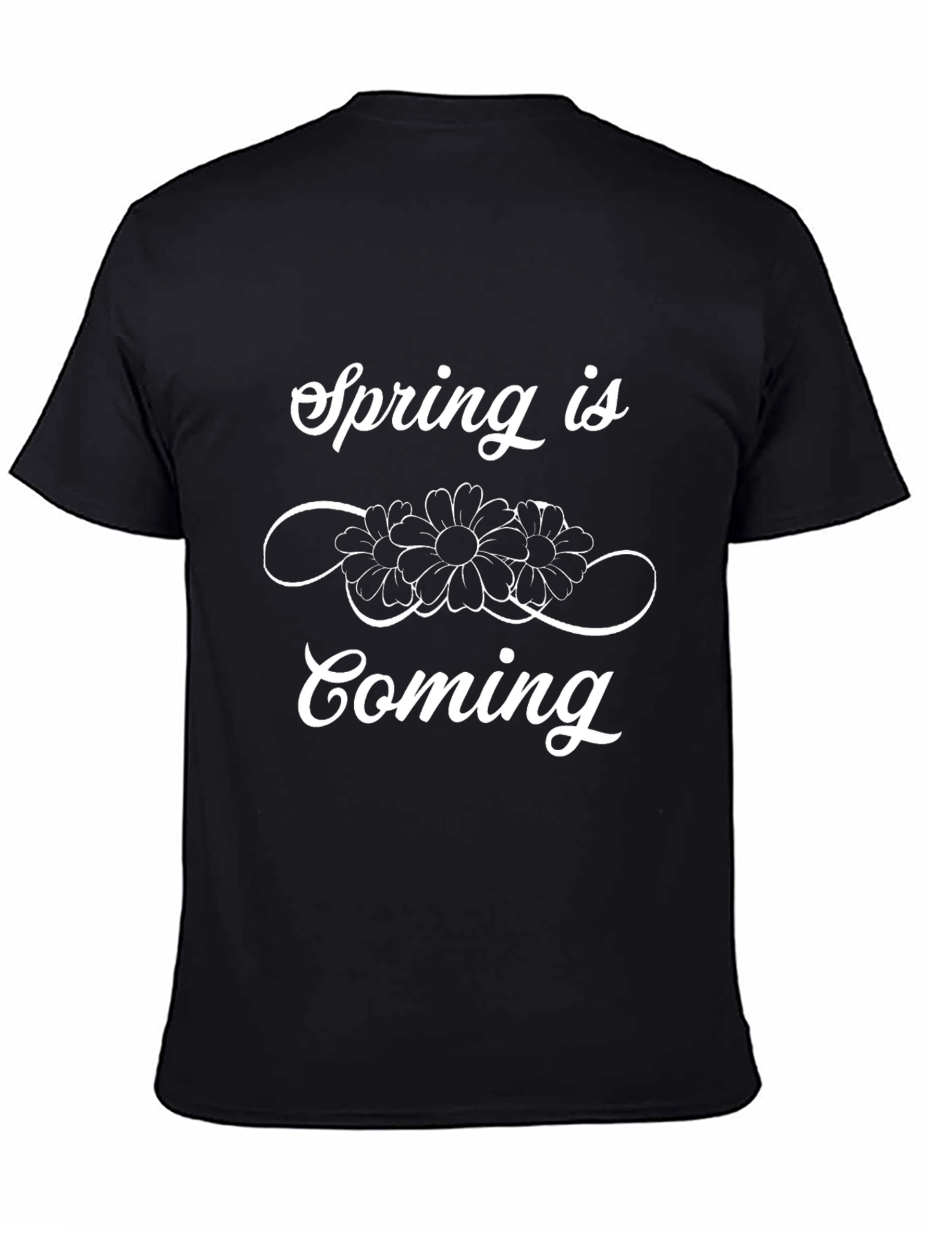 Spring is Coming Graphic Tee - Black